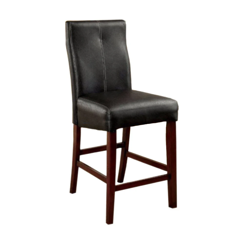 Bonneville Ii Contemporary Counter Height Chair, Black, Set Of 2 By Benzara - Image 2