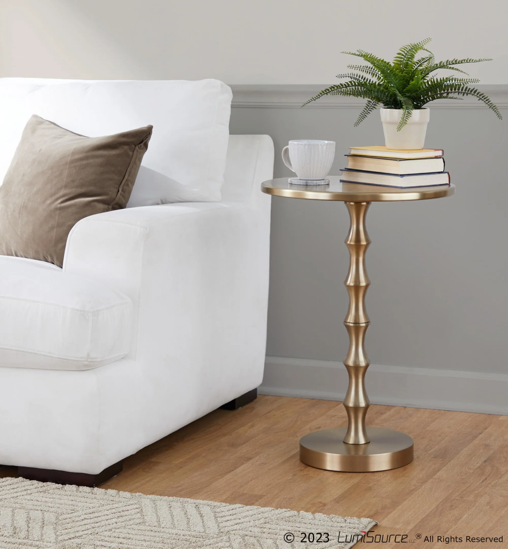 Bora 26.75" Metal Accent Table By LumiSource - TBS27-BORA AU - Image 2