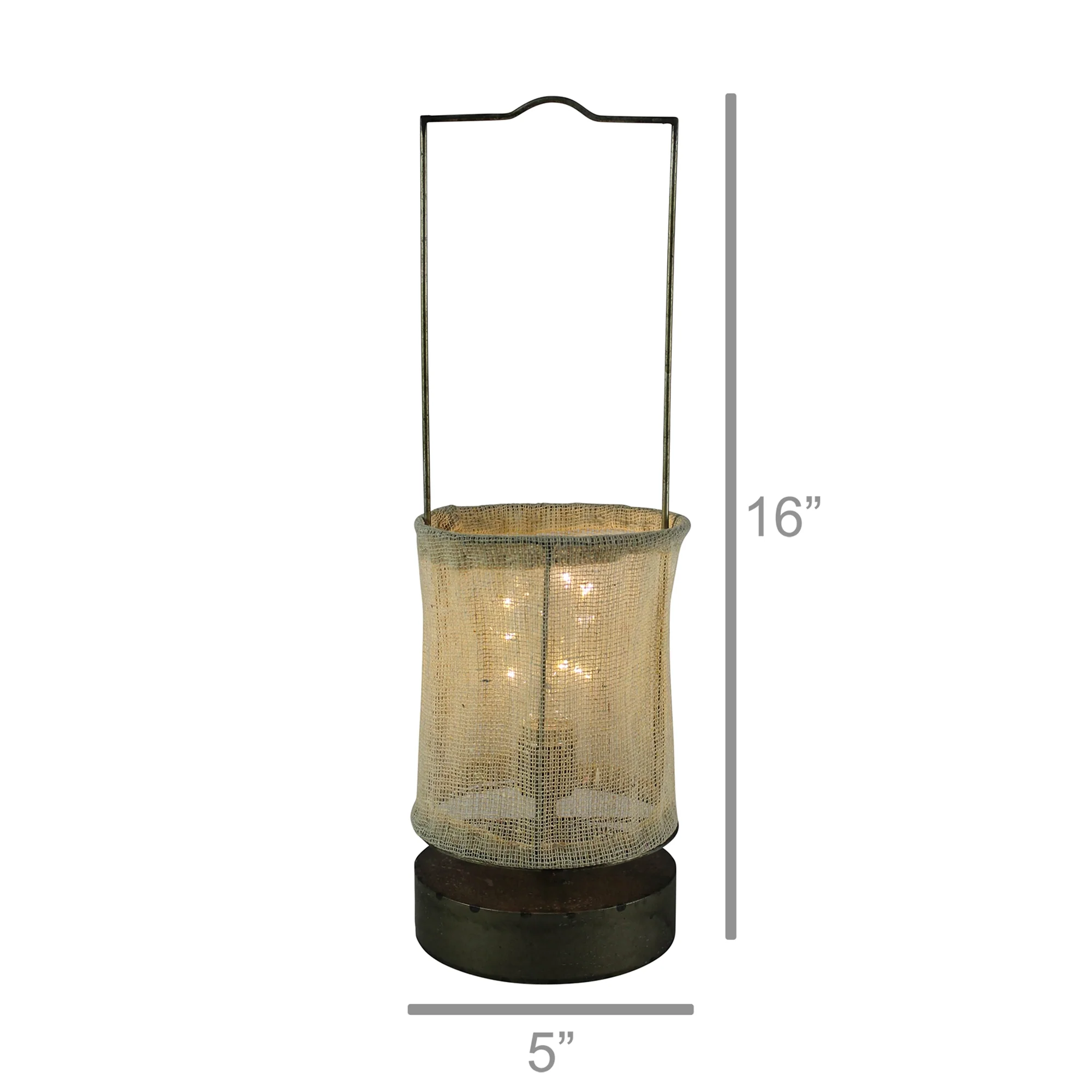 Boros Lantern with Shade, LED Set Of 2 By HomArt - Image 4