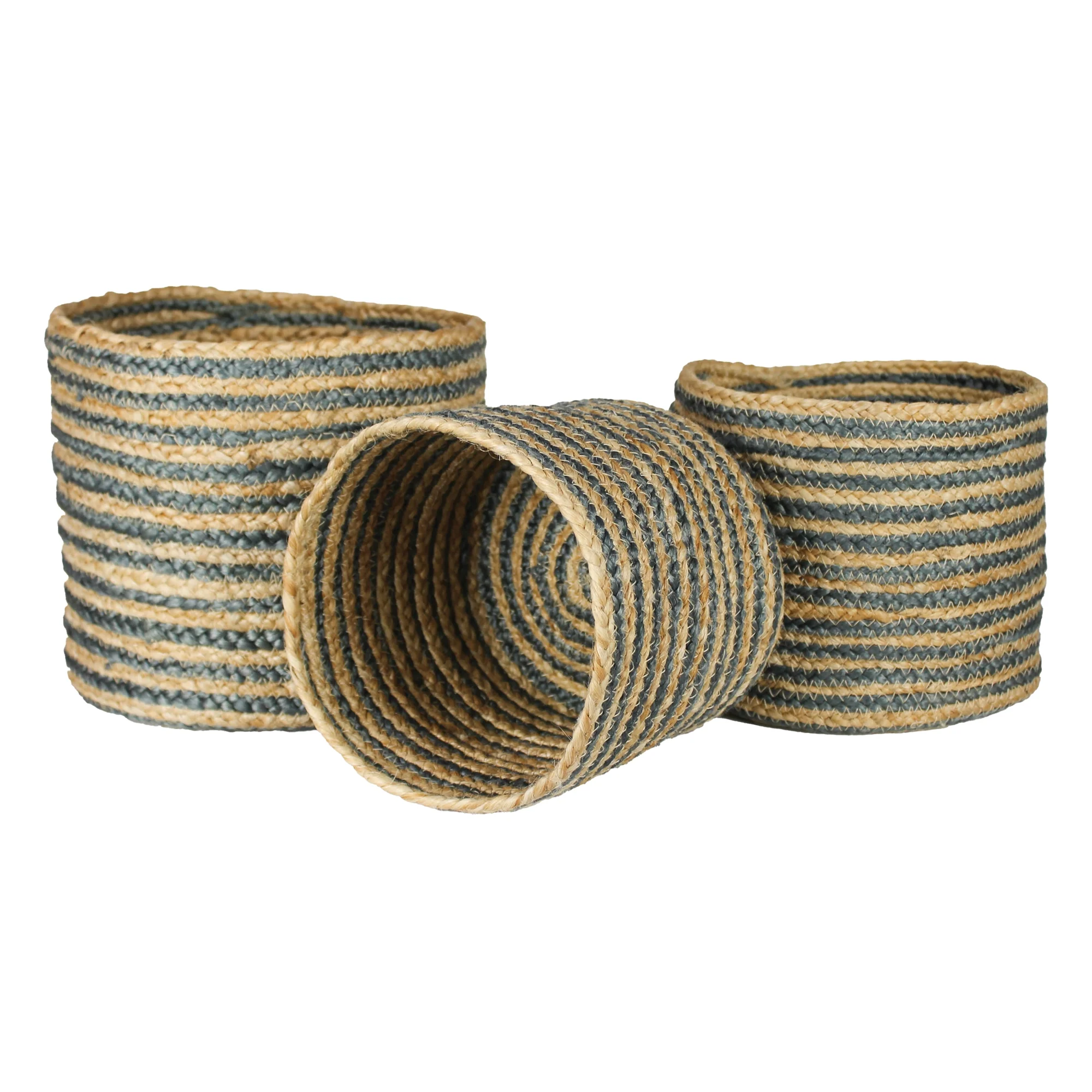 Bossa Hemp Baskets, Set of 3 By HomArt - Image 2