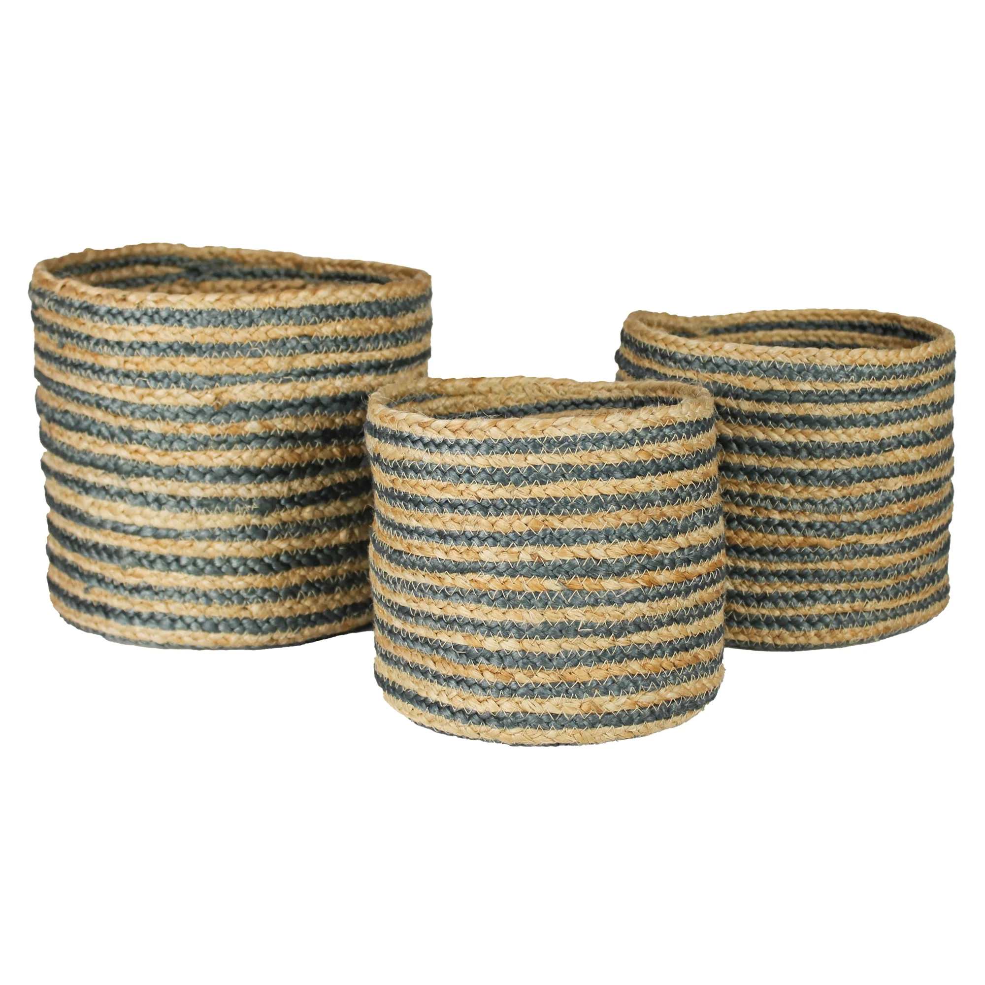 Bossa Hemp Baskets, Set of 3 By HomArt - Image 3