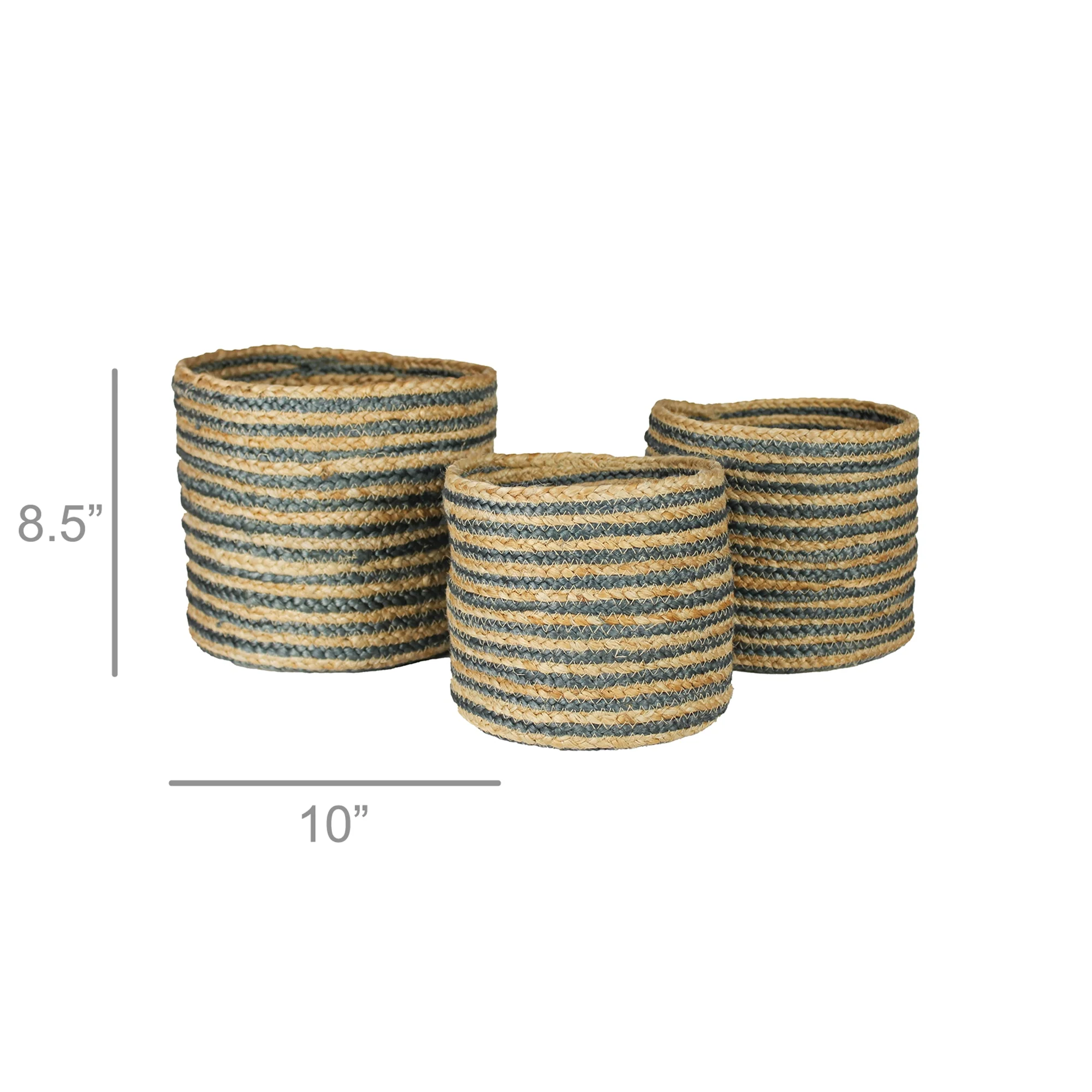 Bossa Hemp Baskets, Set of 3 By HomArt - Image 4