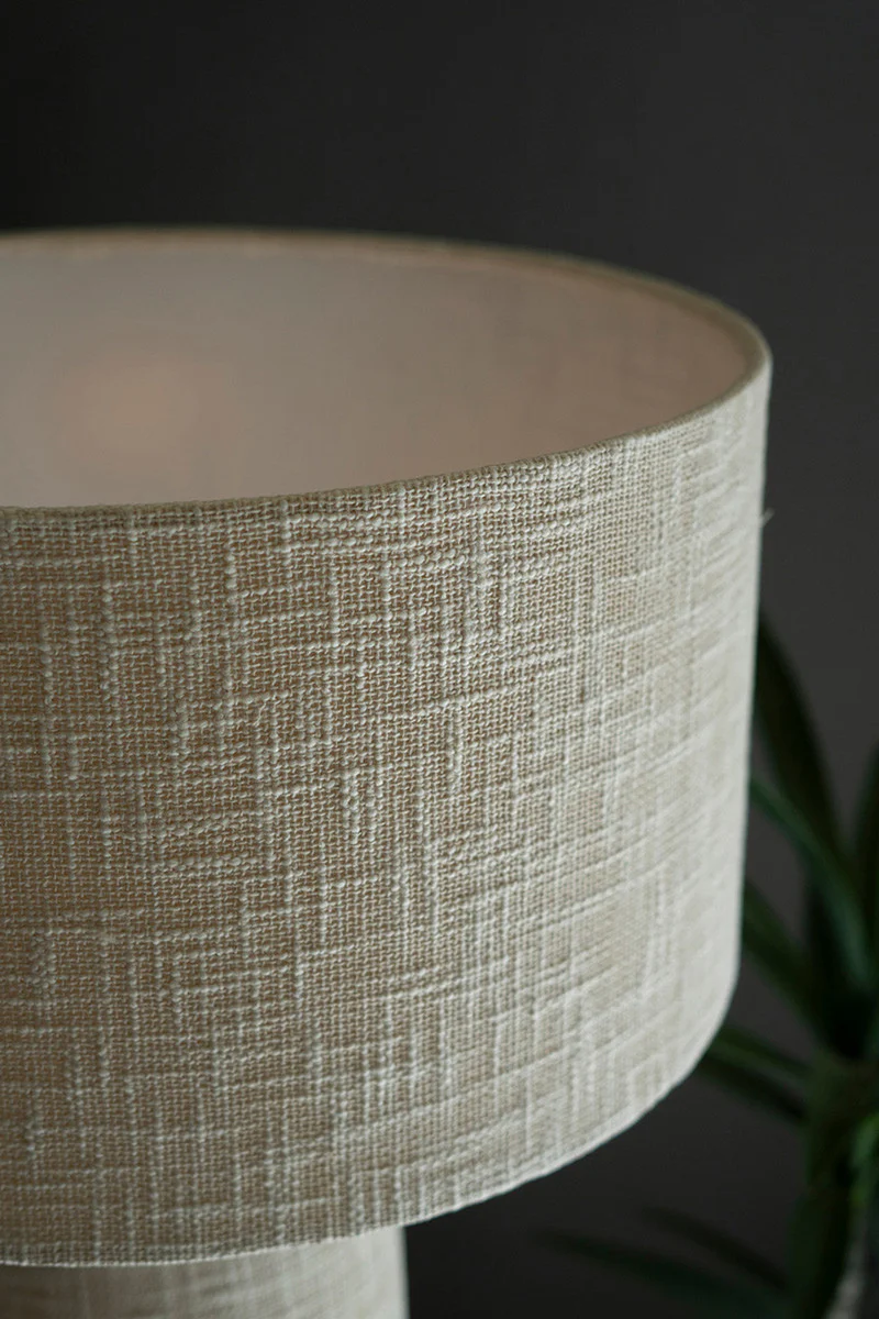 Boucle Fabric Table Lamp With Shade By Kalalou - Image 2