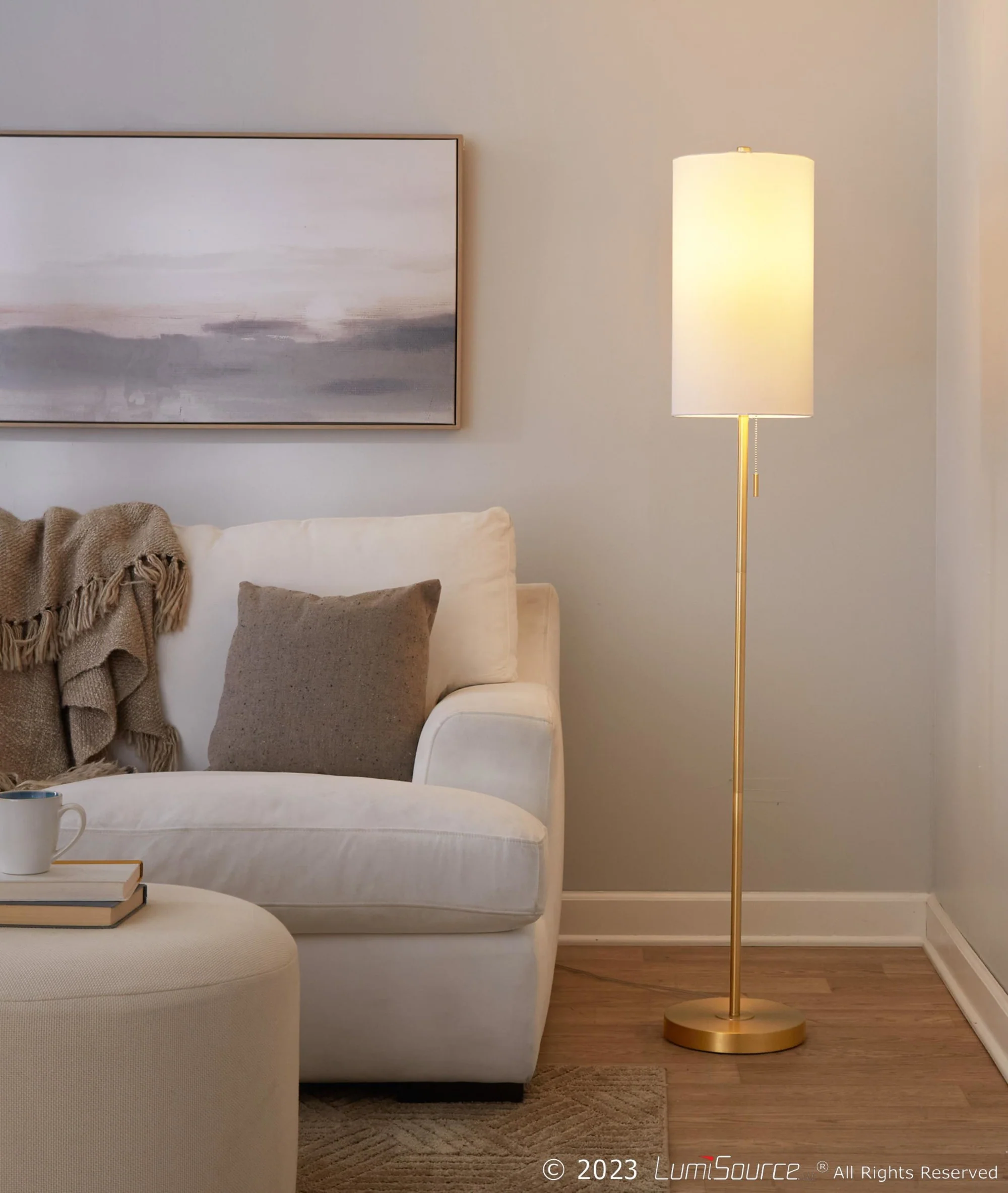Bounty 62" Metal Floor Lamp By LumiSource - GFS62-BNTY AUW - Image 2
