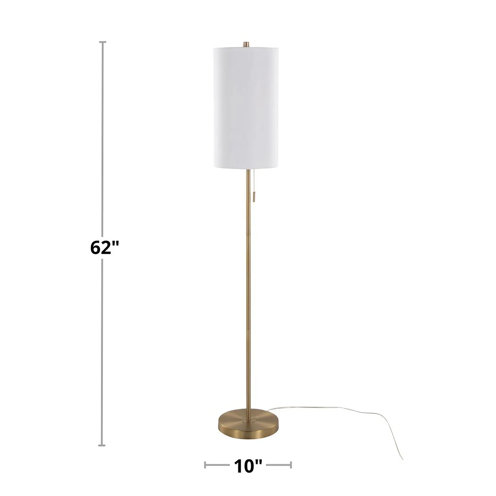 Bounty 62" Metal Floor Lamp By LumiSource - GFS62-BNTY AUW - Image 7