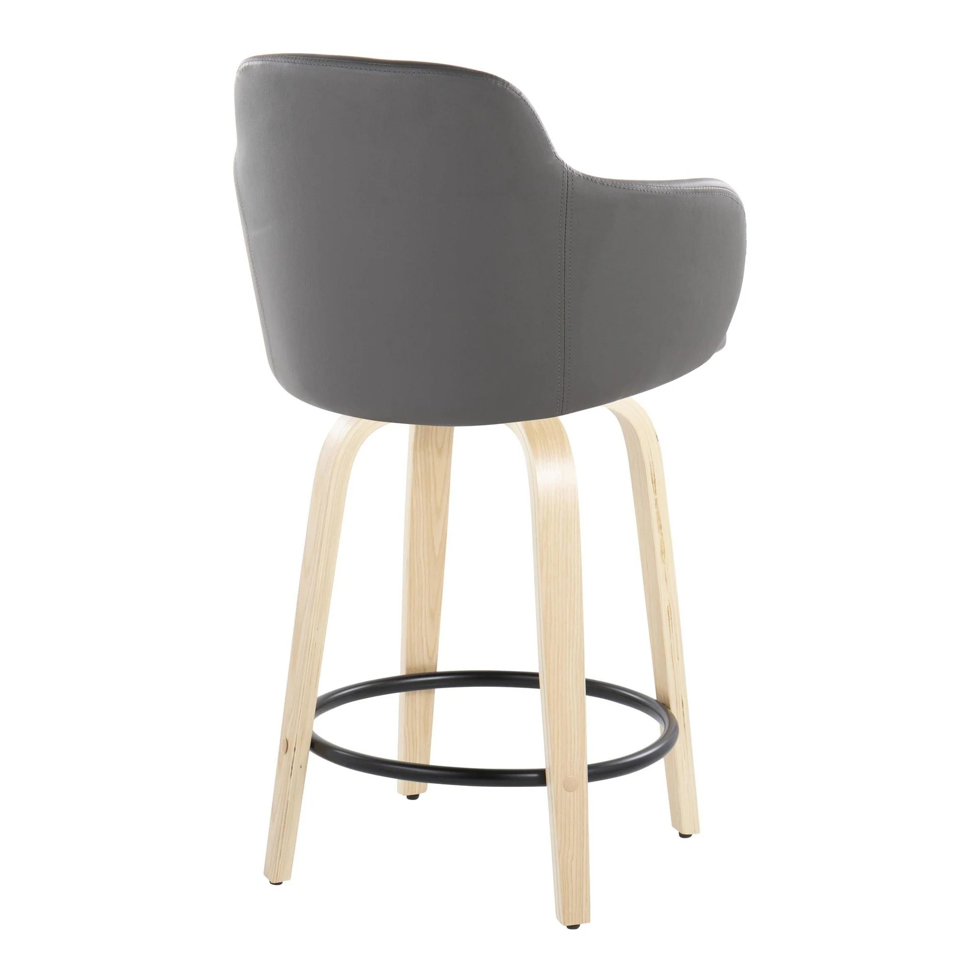 Boyne 24" Fixed-Height Counter Stool - Set of 2 By LumiSource - B24-BOYNEPU-GRTZQ2 NABK2 - Image 10