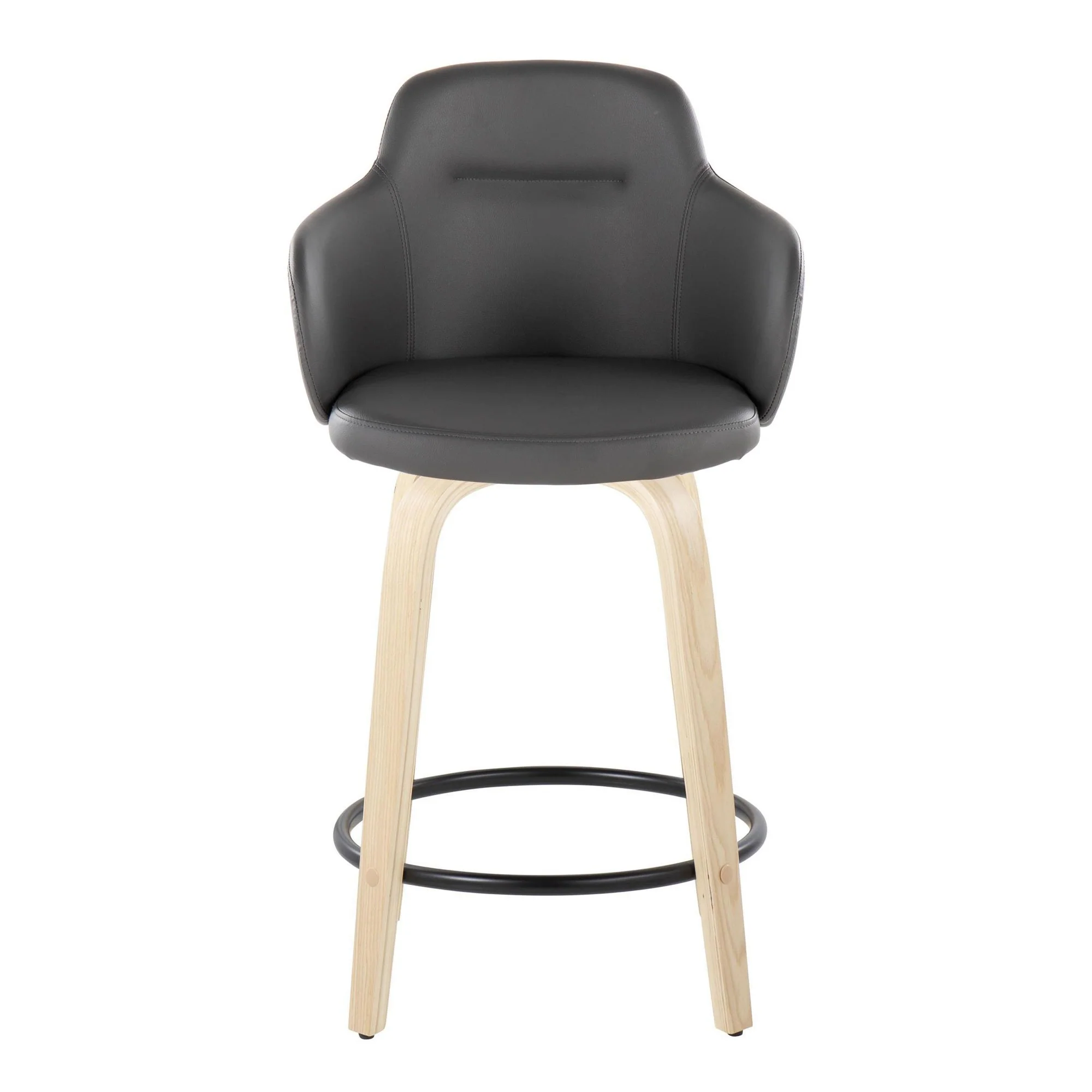 Boyne 24" Fixed-Height Counter Stool - Set of 2 By LumiSource - B24-BOYNEPU-GRTZQ2 NABK2 - Image 11