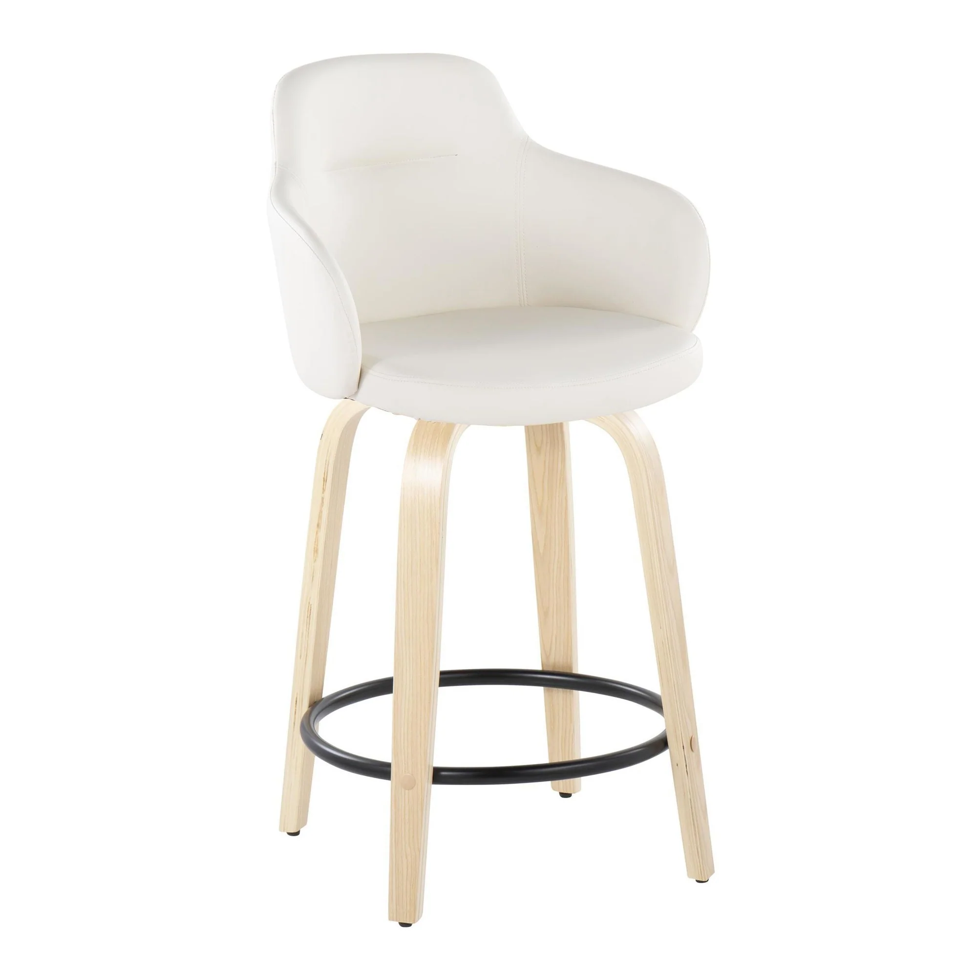 Boyne 24" Fixed-Height Counter Stool - Set of 2 By LumiSource - B24-BOYNEPU-GRTZQ2 NABK2 - Image 14
