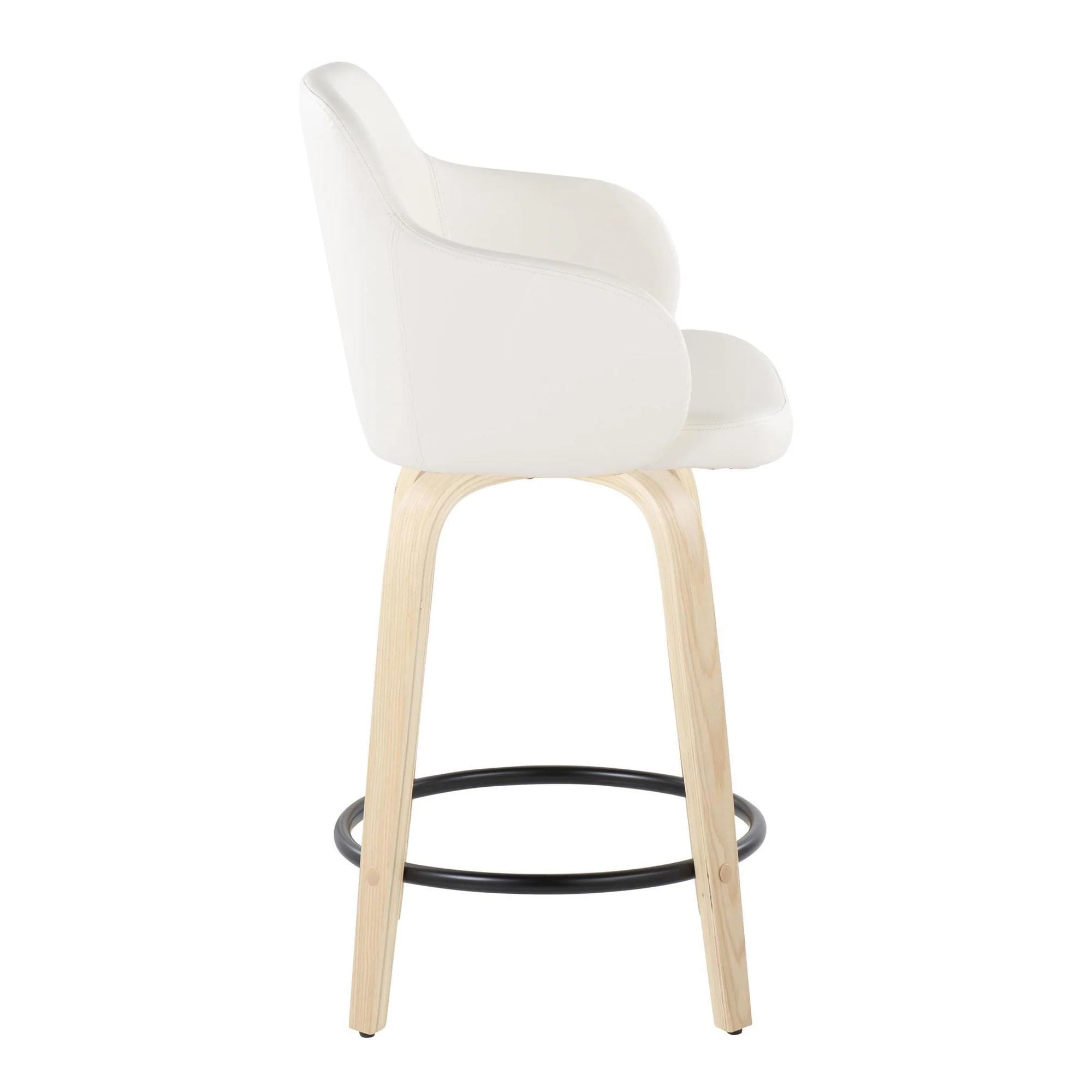 Boyne 24" Fixed-Height Counter Stool - Set of 2 By LumiSource - B24-BOYNEPU-GRTZQ2 NABK2 - Image 15