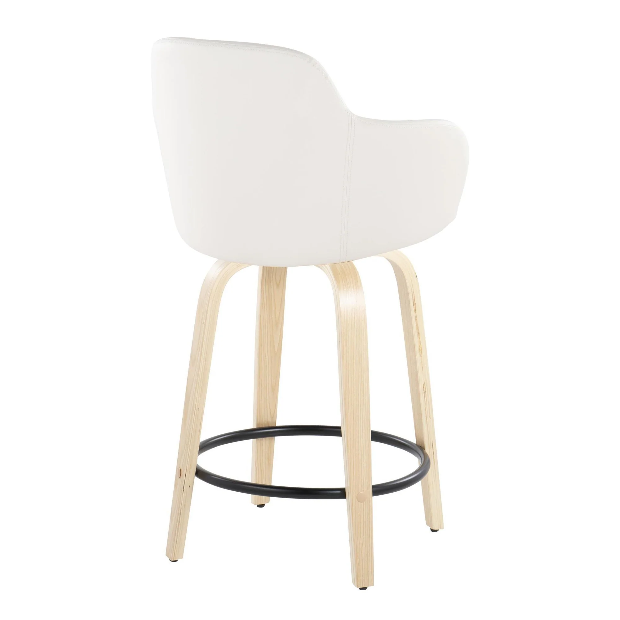 Boyne 24" Fixed-Height Counter Stool - Set of 2 By LumiSource - B24-BOYNEPU-GRTZQ2 NABK2 - Image 16