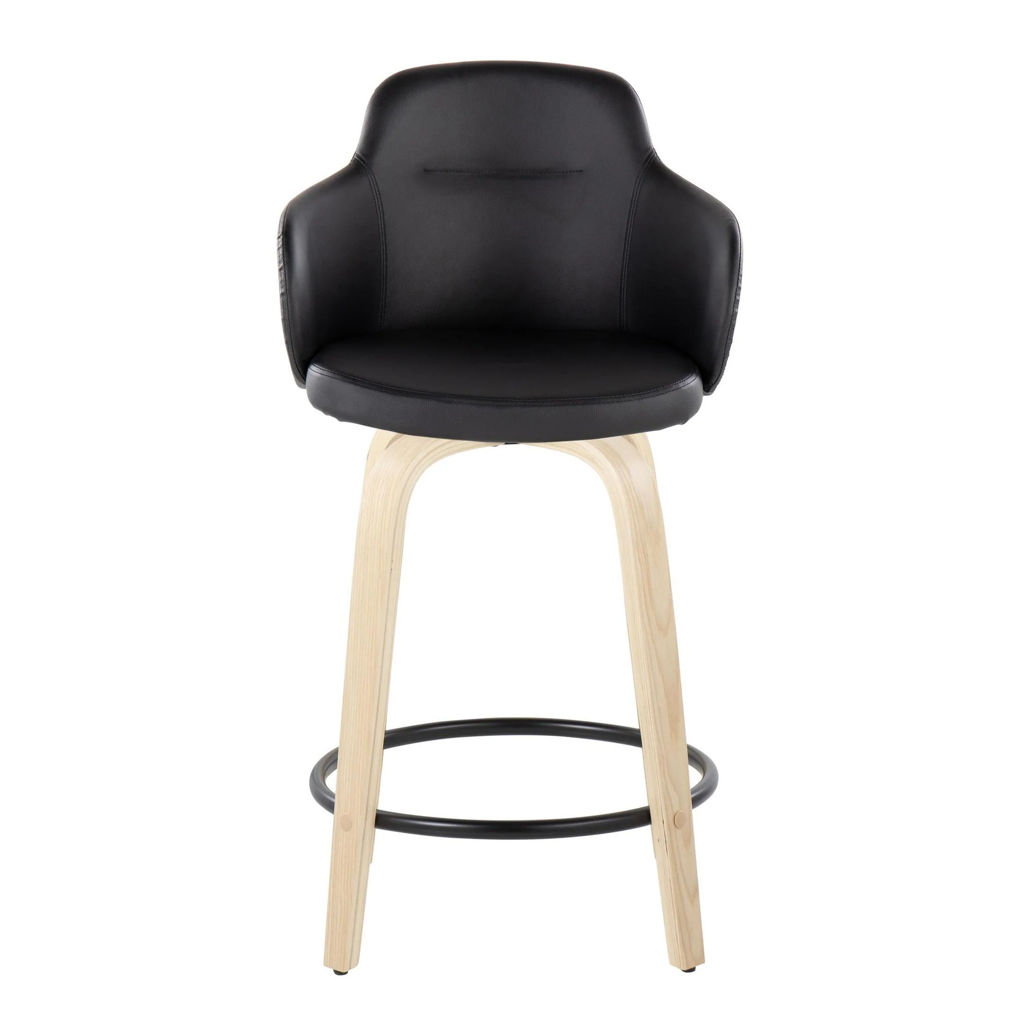 Boyne 24" Fixed-Height Counter Stool - Set of 2 By LumiSource - B24-BOYNEPU-GRTZQ2 NABK2 - Image 5