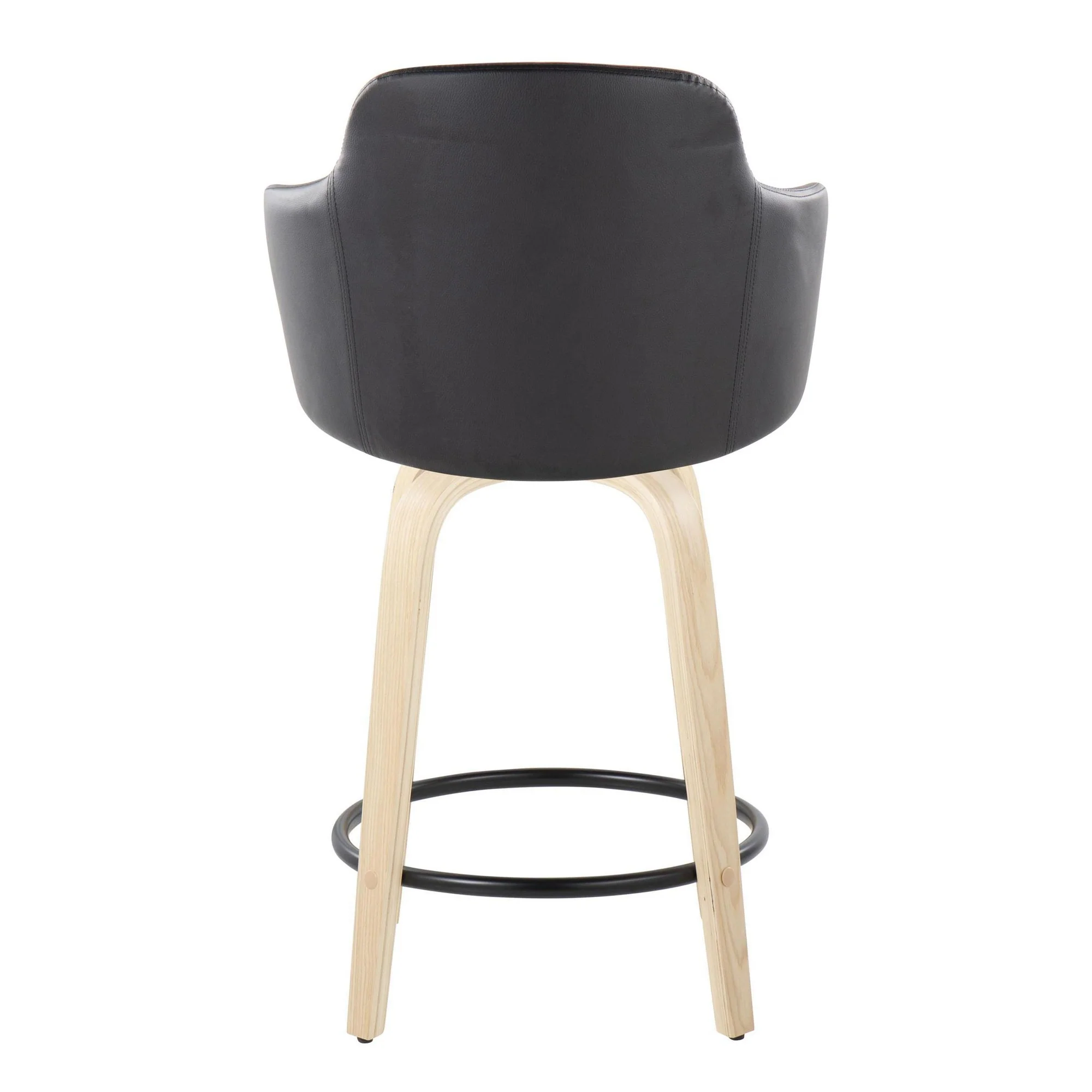 Boyne 24" Fixed-Height Counter Stool - Set of 2 By LumiSource - B24-BOYNEPU-GRTZQ2 NABK2 - Image 6