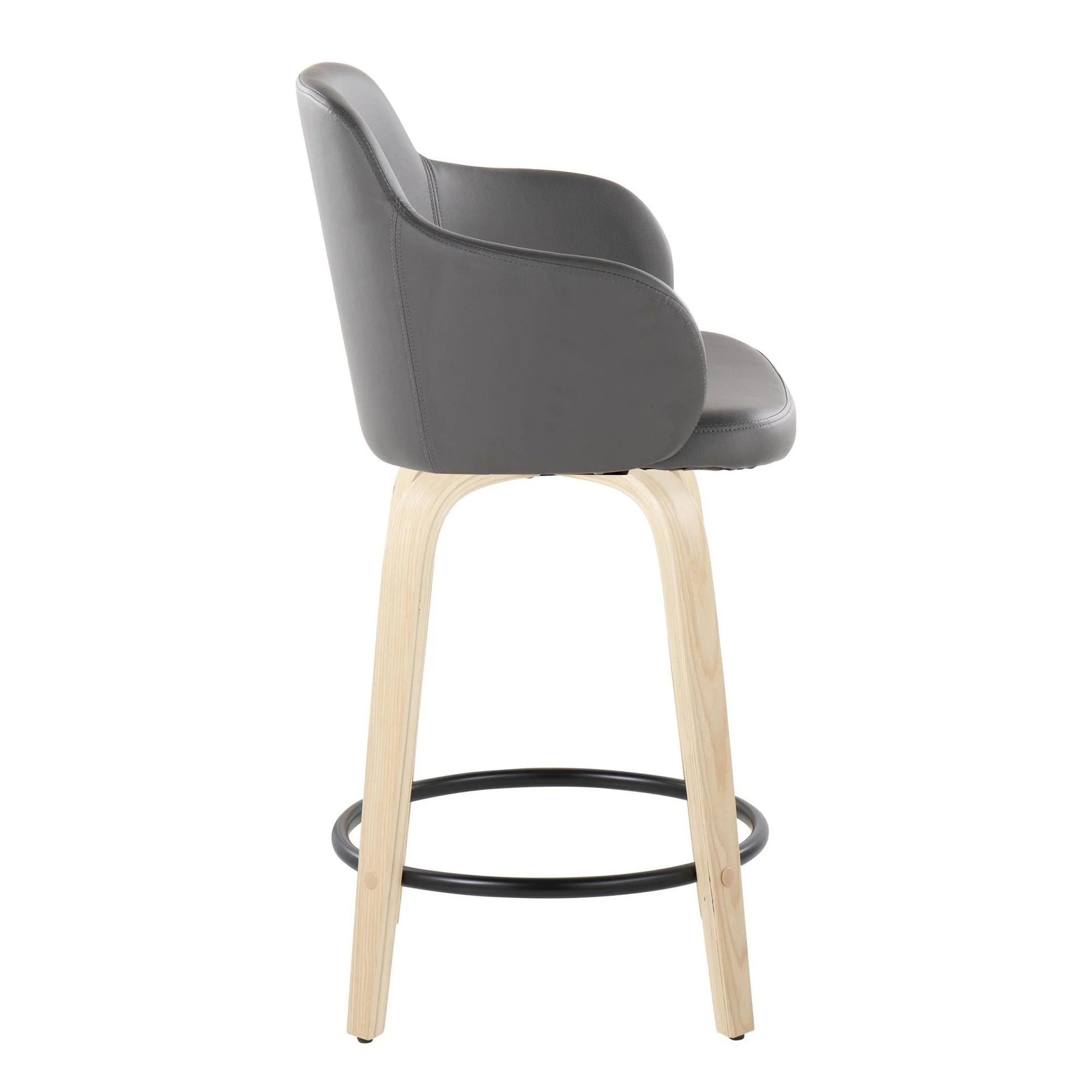 Boyne 24" Fixed-Height Counter Stool - Set of 2 By LumiSource - B24-BOYNEPU-GRTZQ2 NABK2 - Image 9