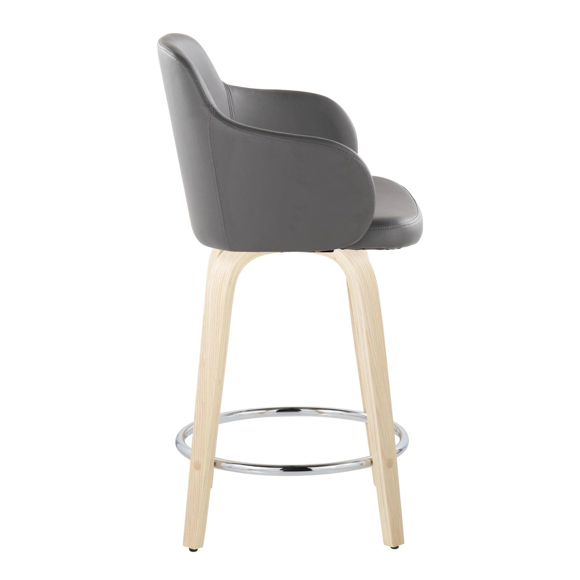 Boyne 24" Fixed-Height Counter Stool - Set of 2 By LumiSource - B24-BOYNEPU-GRTZR2 NABK2 - Image 10