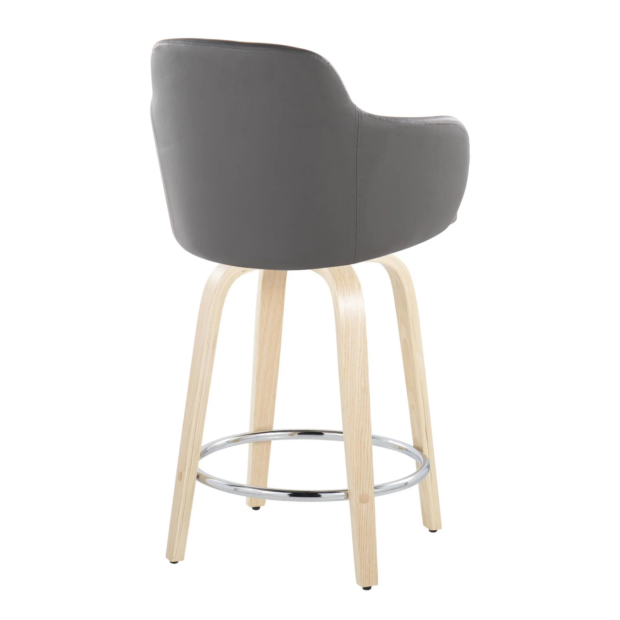 Boyne 24" Fixed-Height Counter Stool - Set of 2 By LumiSource - B24-BOYNEPU-GRTZR2 NABK2 - Image 11
