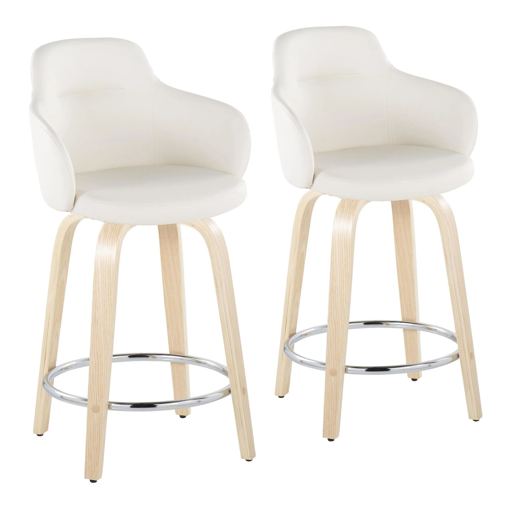 Boyne 24" Fixed-Height Counter Stool - Set of 2 By LumiSource - B24-BOYNEPU-GRTZR2 NABK2 - Image 14