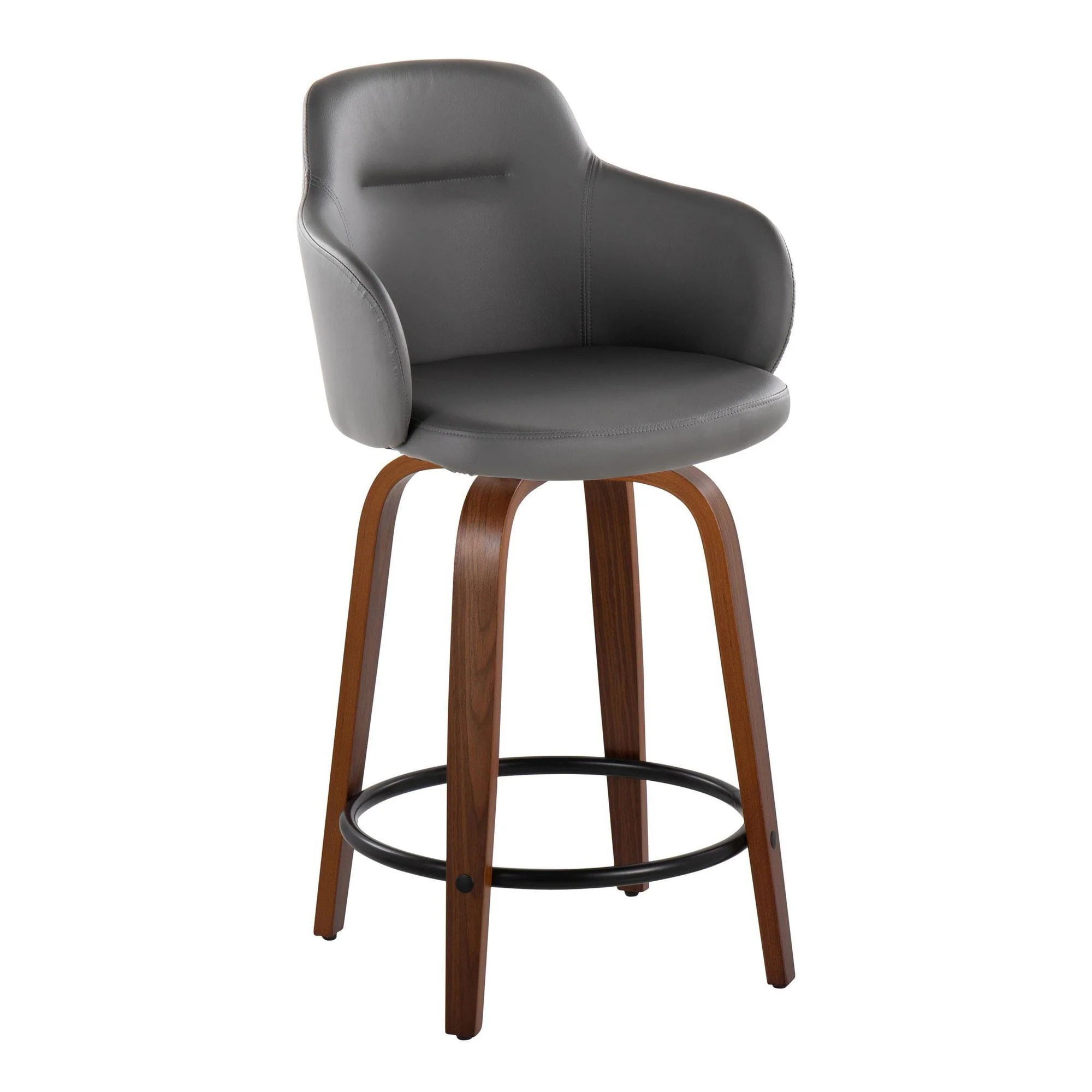 Boyne 24" Fixed-Height Counter Stool - Set of 2 By LumiSource - B24-BOYNEPU-GRTZR2 NABK2 - Image 21