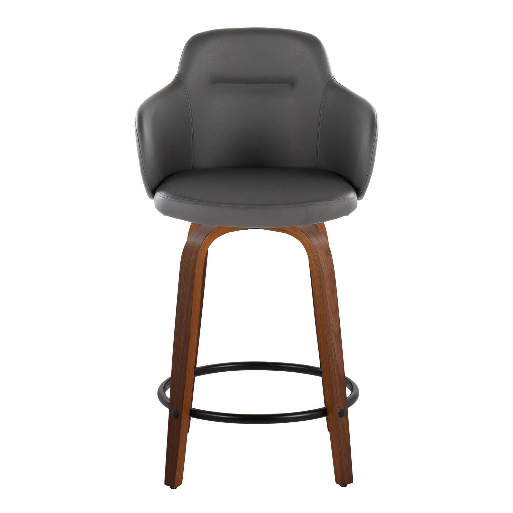 Boyne 24" Fixed-Height Counter Stool - Set of 2 By LumiSource - B24-BOYNEPU-GRTZR2 NABK2 - Image 24