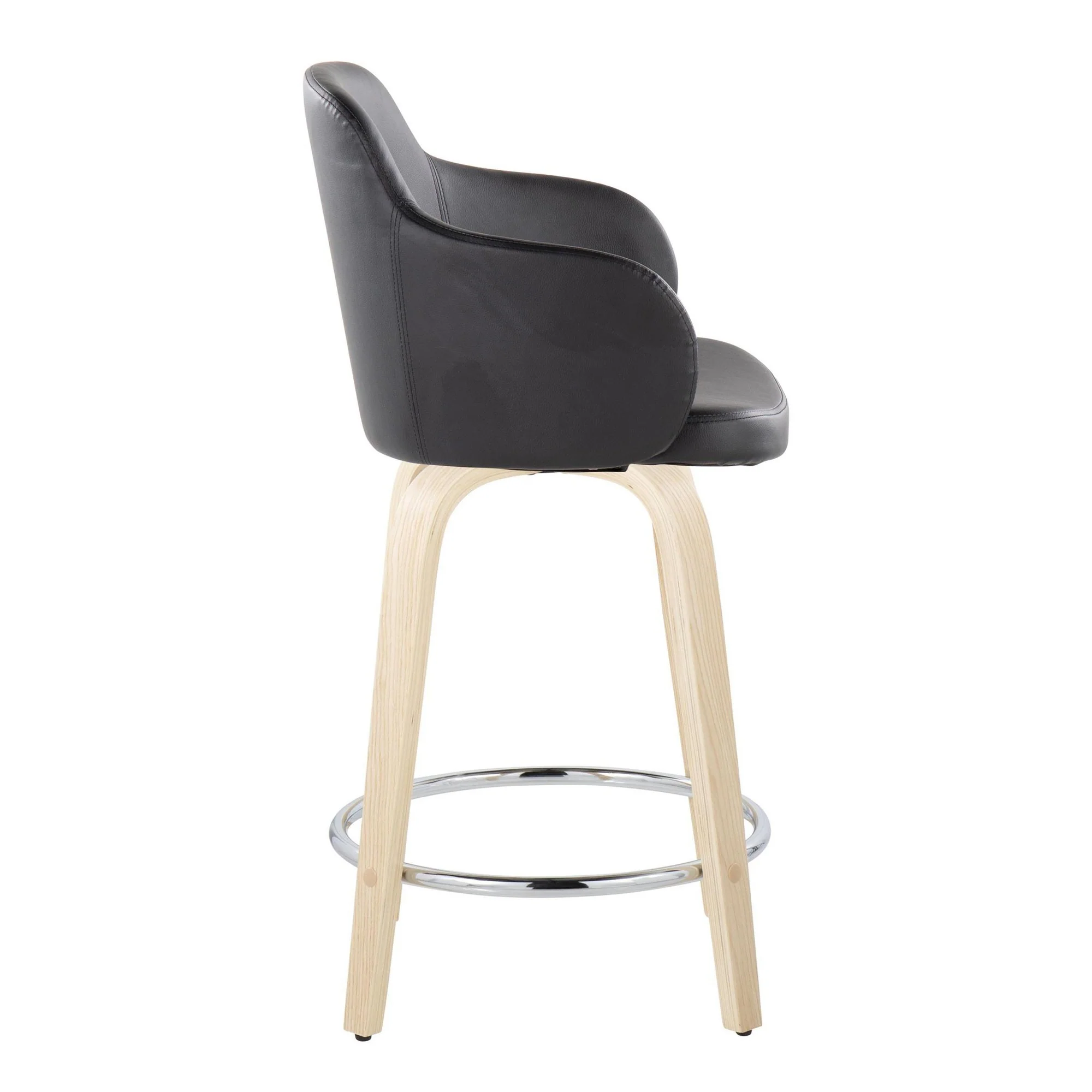 Boyne 24" Fixed-Height Counter Stool - Set of 2 By LumiSource - B24-BOYNEPU-GRTZR2 NABK2 - Image 3