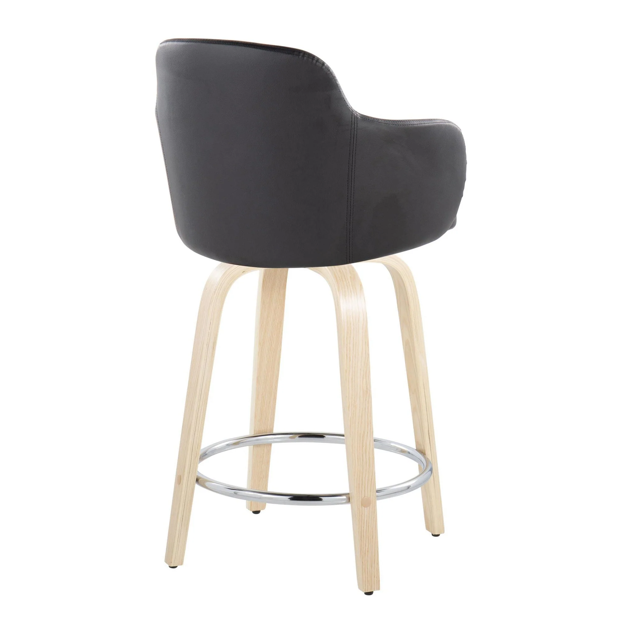 Boyne 24" Fixed-Height Counter Stool - Set of 2 By LumiSource - B24-BOYNEPU-GRTZR2 NABK2 - Image 4
