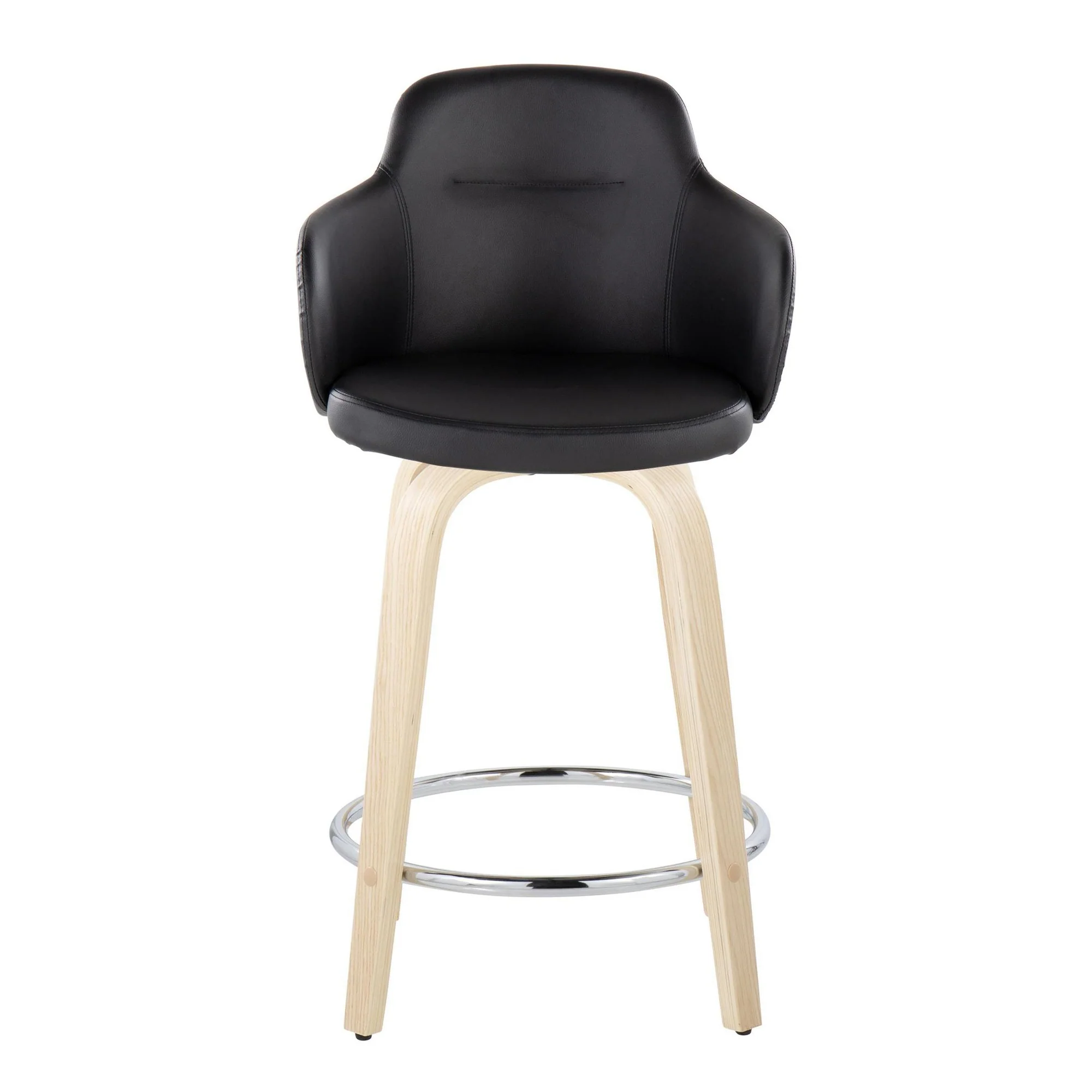 Boyne 24" Fixed-Height Counter Stool - Set of 2 By LumiSource - B24-BOYNEPU-GRTZR2 NABK2 - Image 5