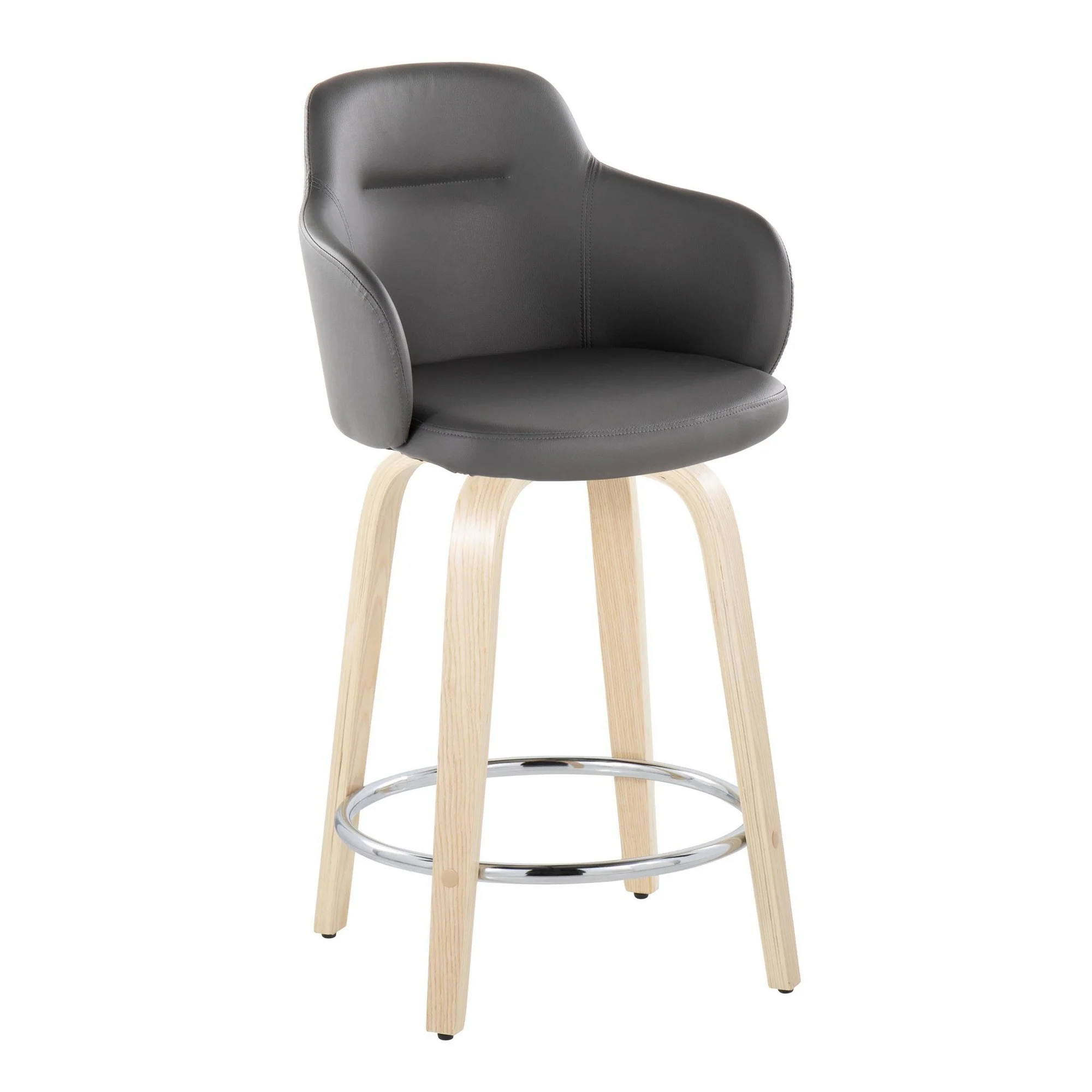 Boyne 24" Fixed-Height Counter Stool - Set of 2 By LumiSource - B24-BOYNEPU-GRTZR2 NABK2 - Image 9