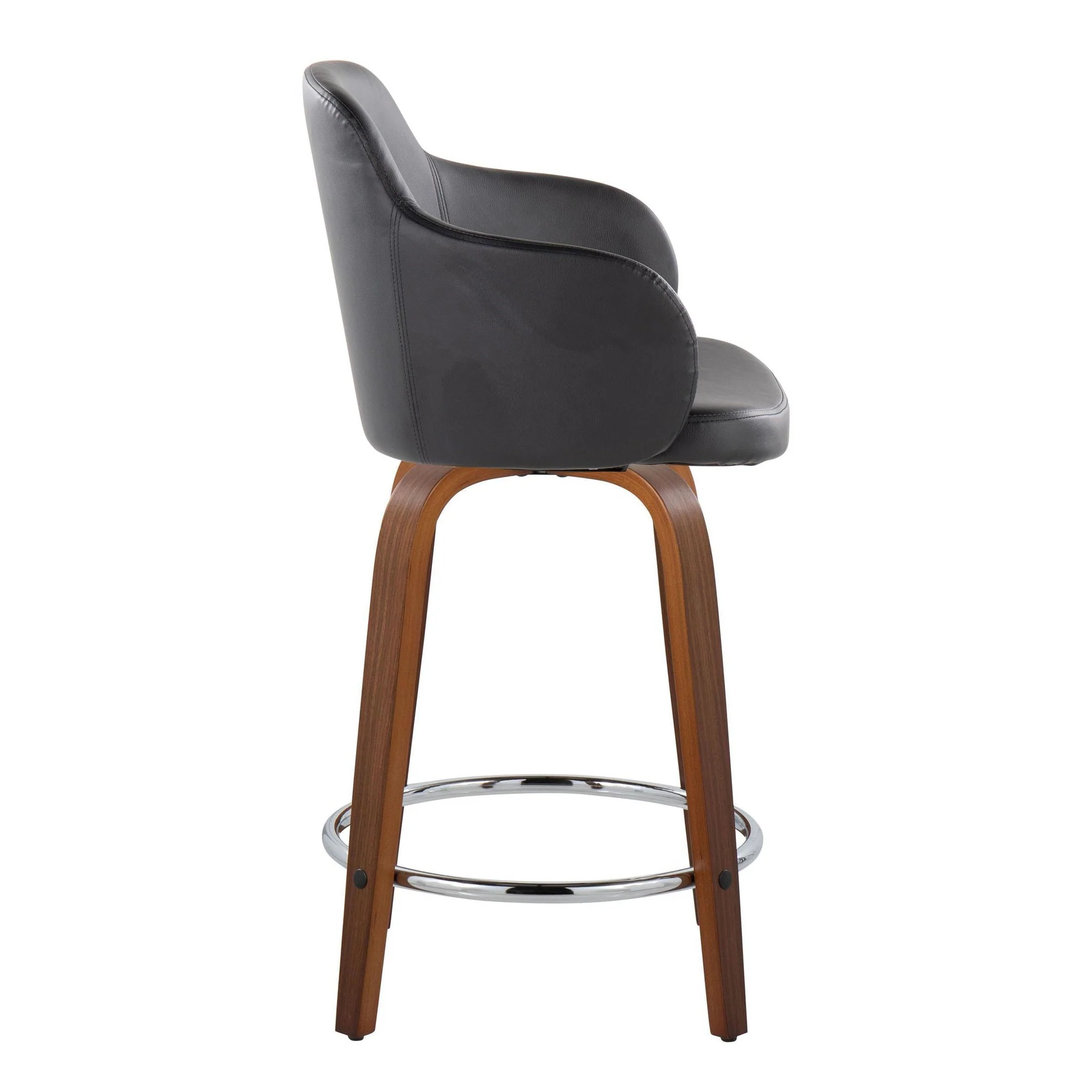 Boyne 24" Fixed-Height Counter Stool - Set of 2 By LumiSource - B24-BOYNEPU-GRTZR2 WLBK2 - Image 3