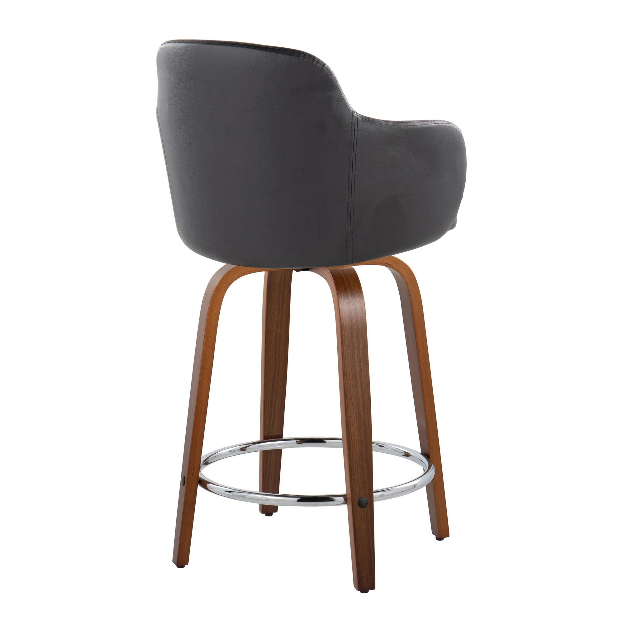 Boyne 24" Fixed-Height Counter Stool - Set of 2 By LumiSource - B24-BOYNEPU-GRTZR2 WLBK2 - Image 4