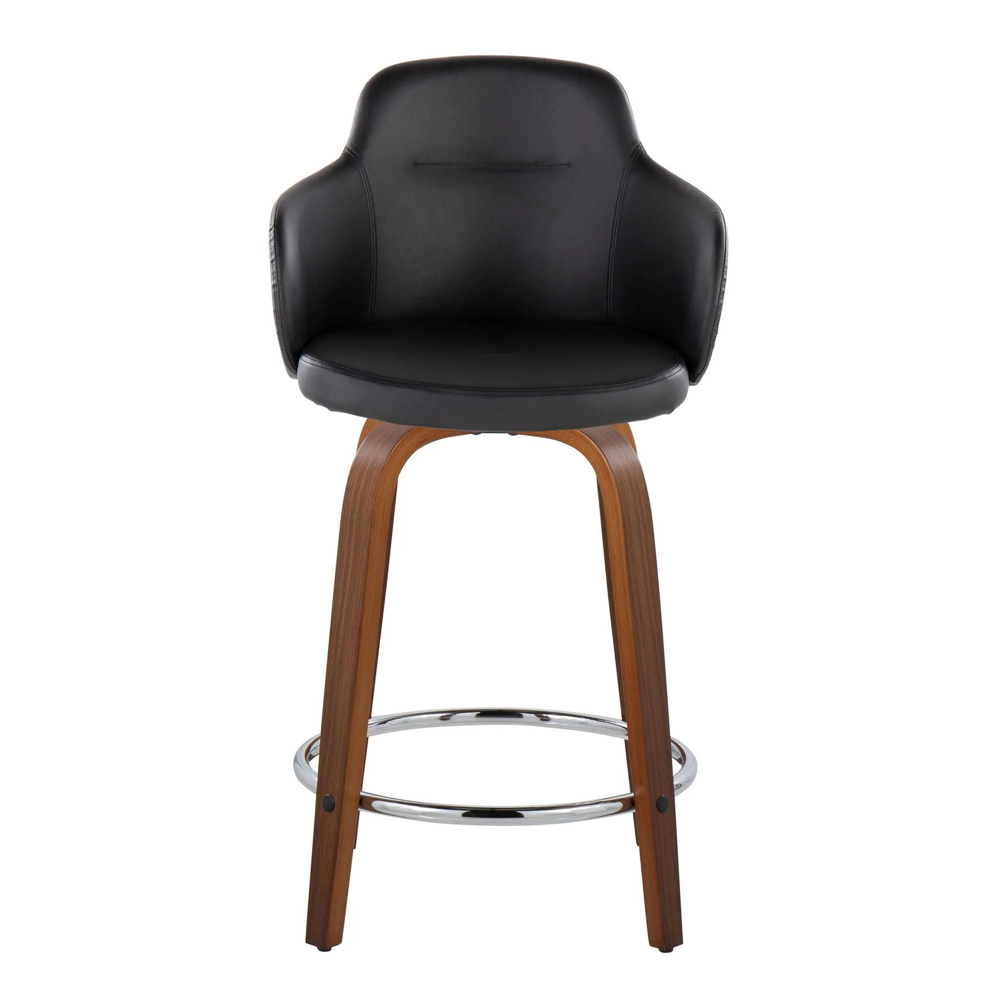 Boyne 24" Fixed-Height Counter Stool - Set of 2 By LumiSource - B24-BOYNEPU-GRTZR2 WLBK2 - Image 5