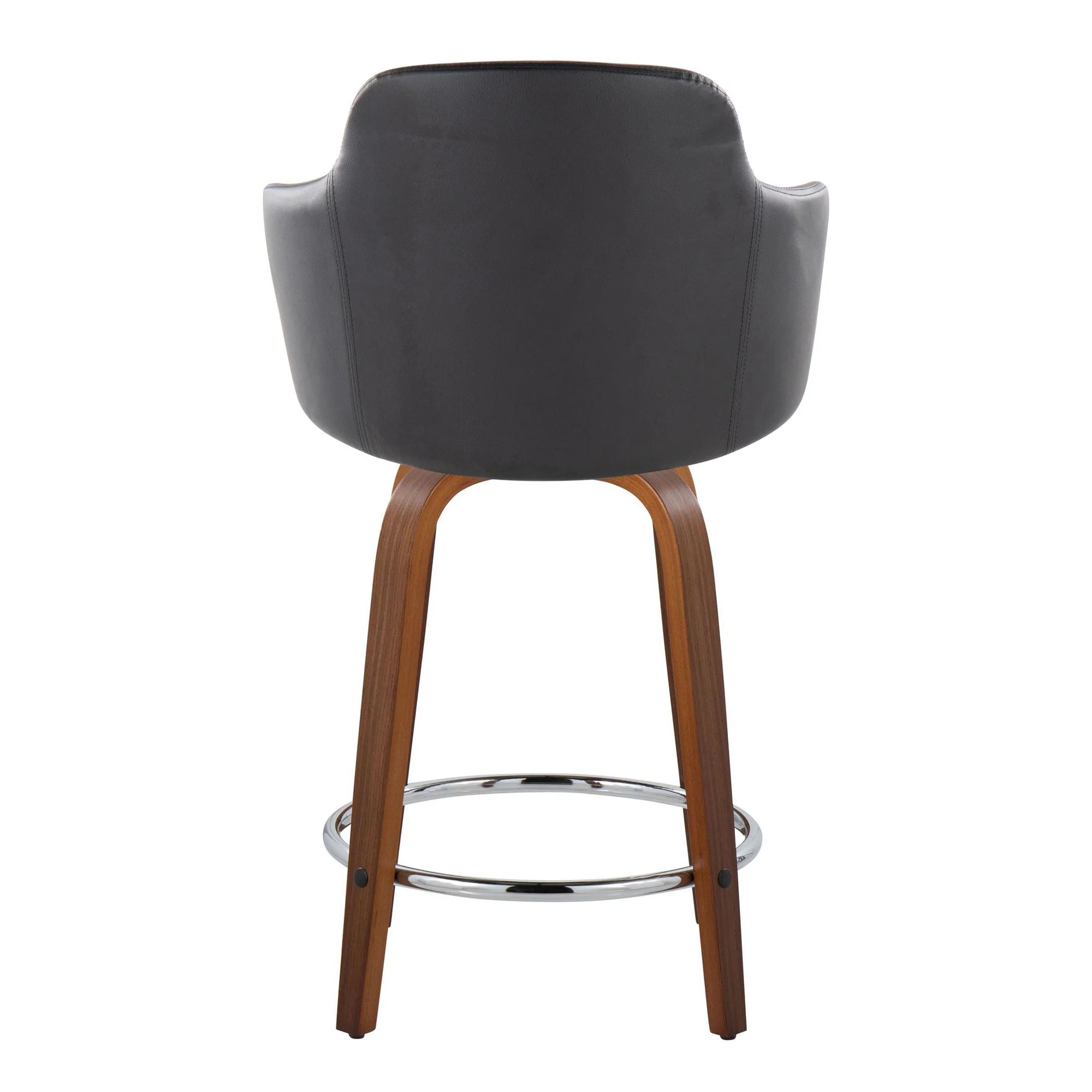 Boyne 24" Fixed-Height Counter Stool - Set of 2 By LumiSource - B24-BOYNEPU-GRTZR2 WLBK2 - Image 6