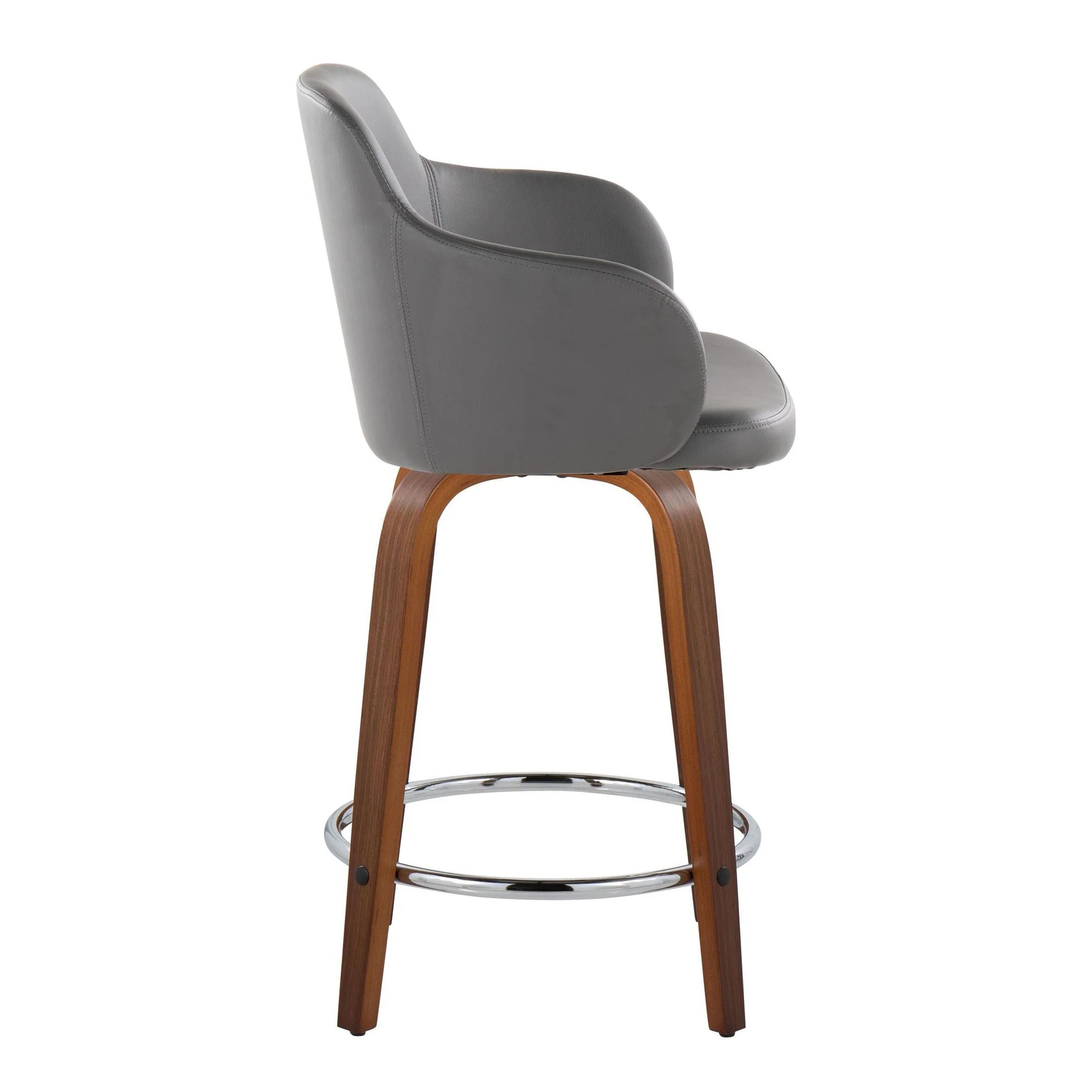 Boyne 24" Fixed-Height Counter Stool - Set of 2 By LumiSource - B24-BOYNEPU-GRTZR2 WLBK2 - Image 9