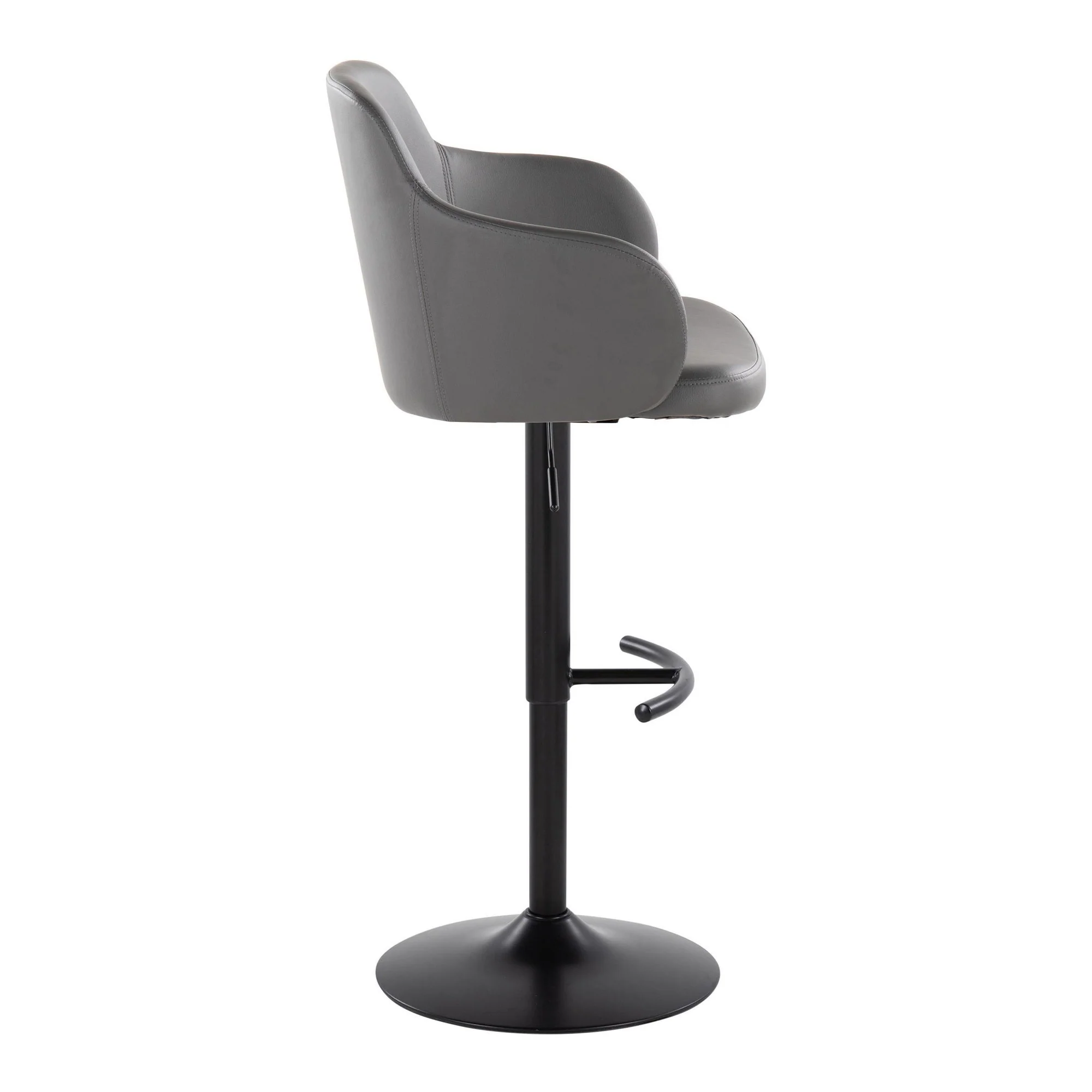 Boyne Adjustable Barstool - Set of 2 By LumiSource - BS-BOYNEPU-RT2 BKGY2 - Image 7