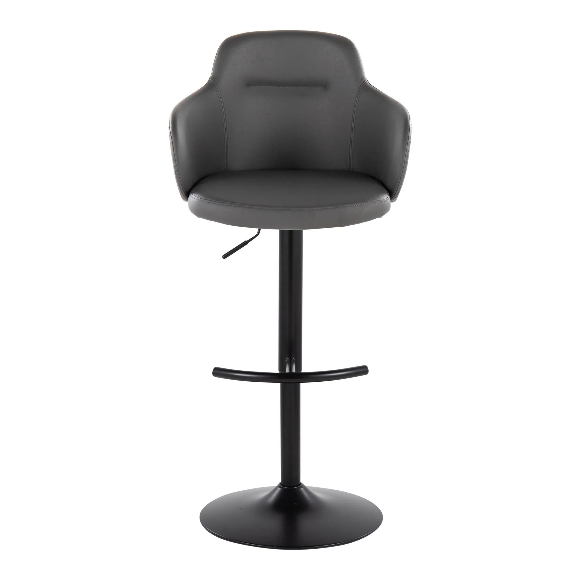 Boyne Adjustable Barstool - Set of 2 By LumiSource - BS-BOYNEPU-RT2 BKGY2 - Image 9