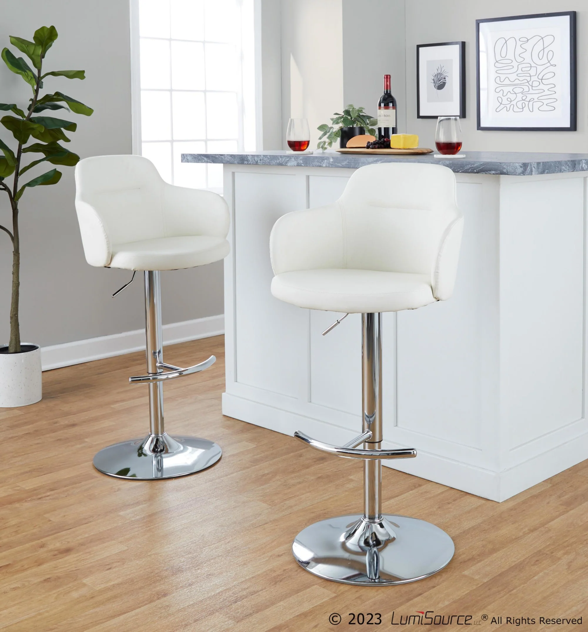 Boyne Adjustable Barstool - Set of 2 By LumiSource - BS-BOYNEPU-RT2 CHRBK2 - Image 22