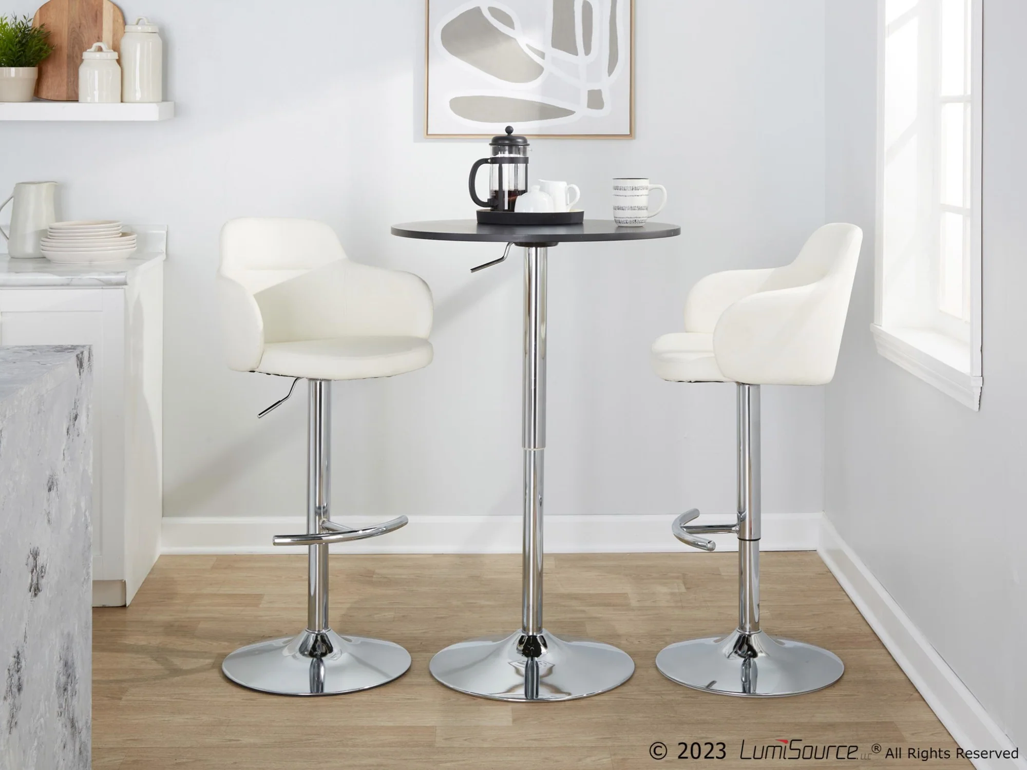 Boyne Adjustable Barstool - Set of 2 By LumiSource - BS-BOYNEPU-RT2 CHRBK2 - Image 24