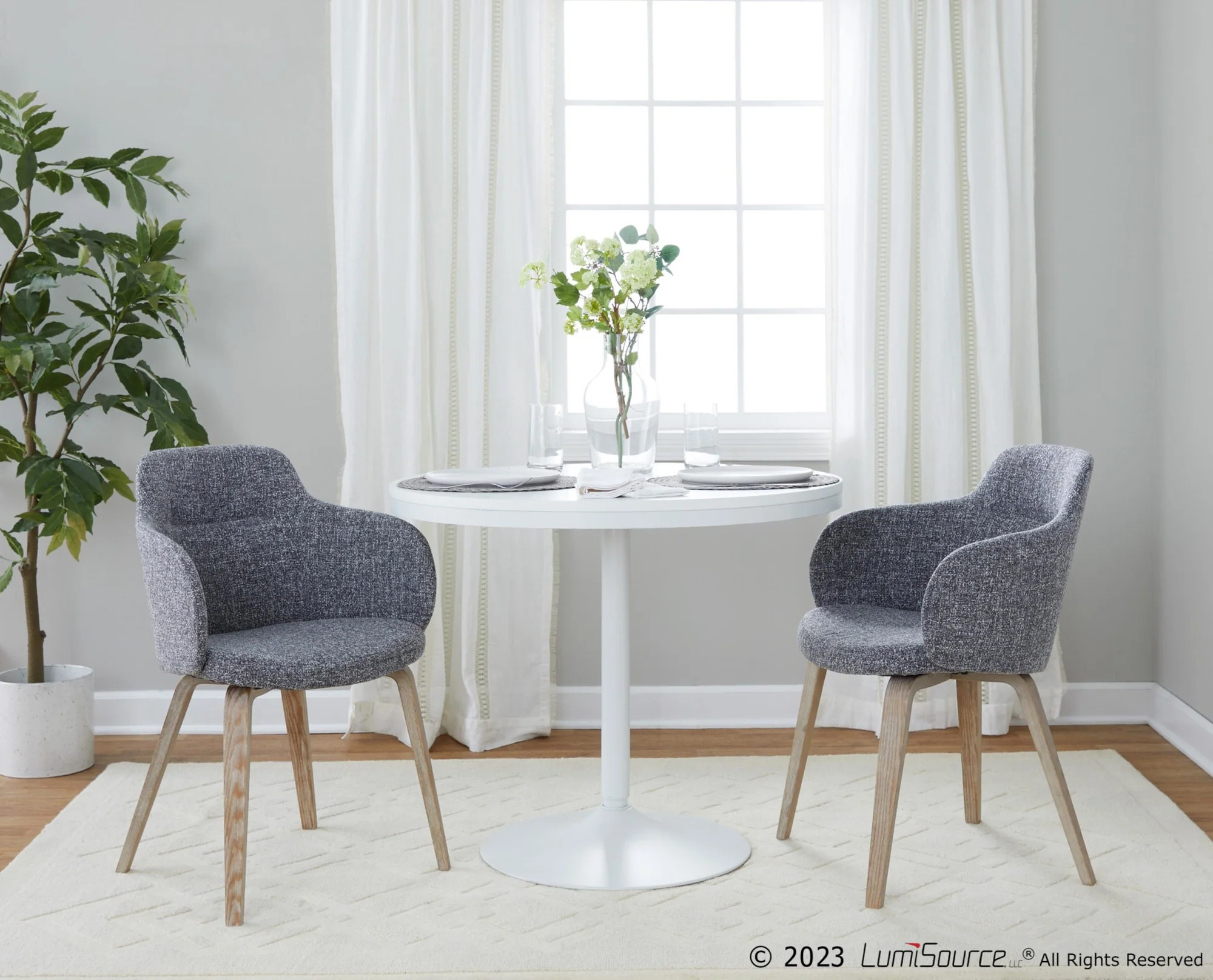 Boyne Chair - Set of 2 By LumiSource - CH-BOYNEFB-HLBW2 WWCR2 - Image 9