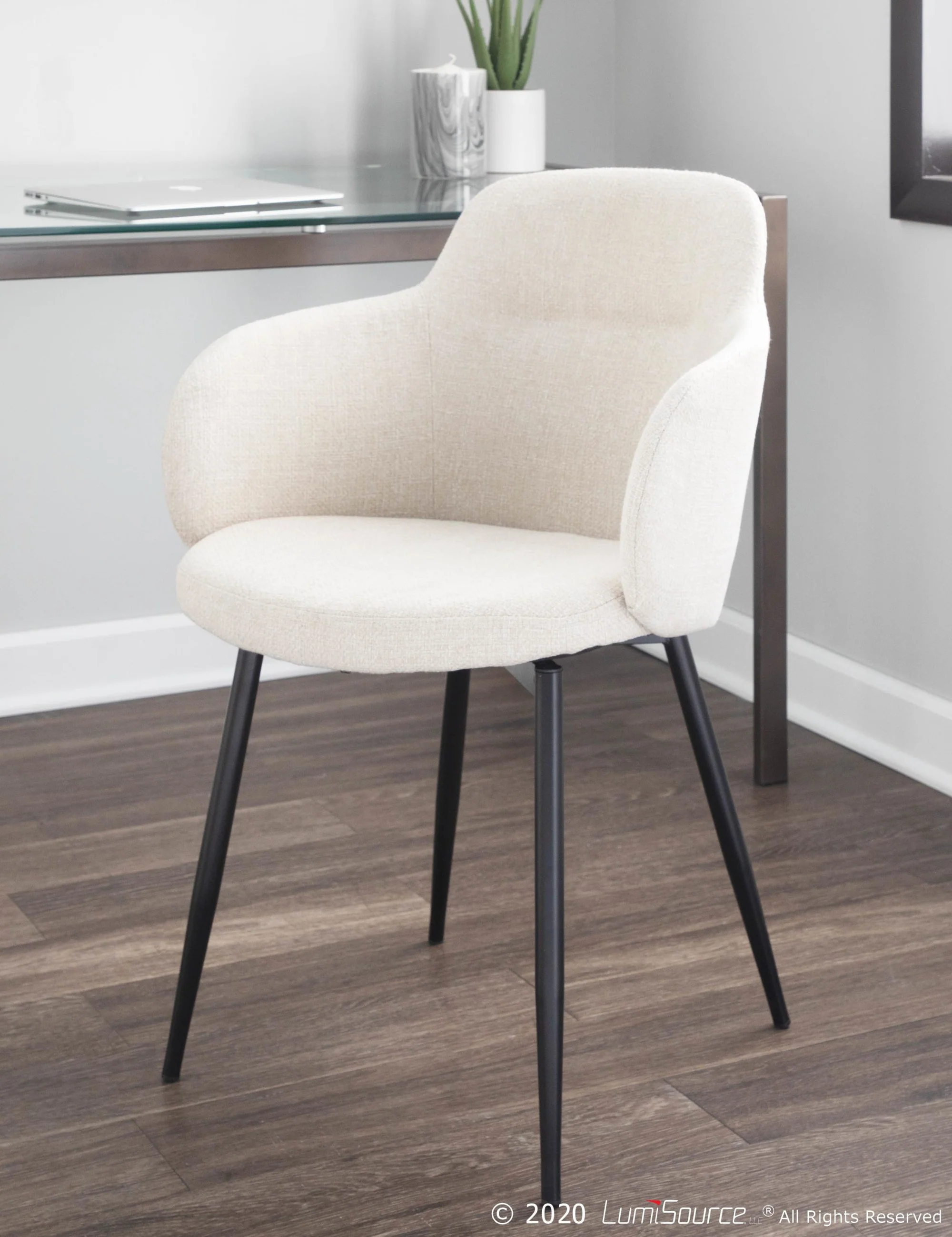 Boyne Chair - Set of 2 By LumiSource - CH-BOYNEFB2 BKCR2 - Image 2