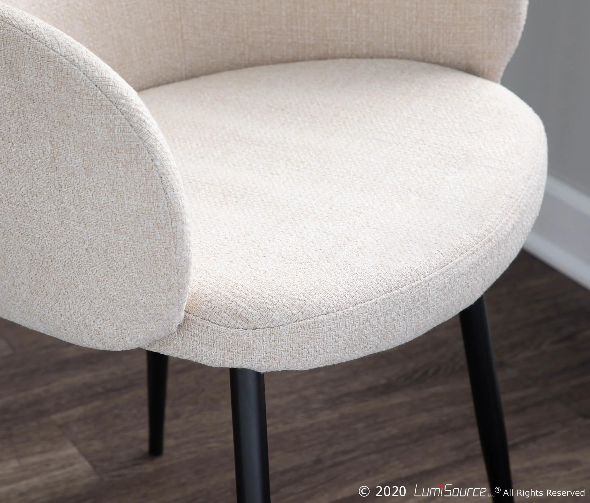 Boyne Chair - Set of 2 By LumiSource - CH-BOYNEFB2 BKCR2 - Image 3