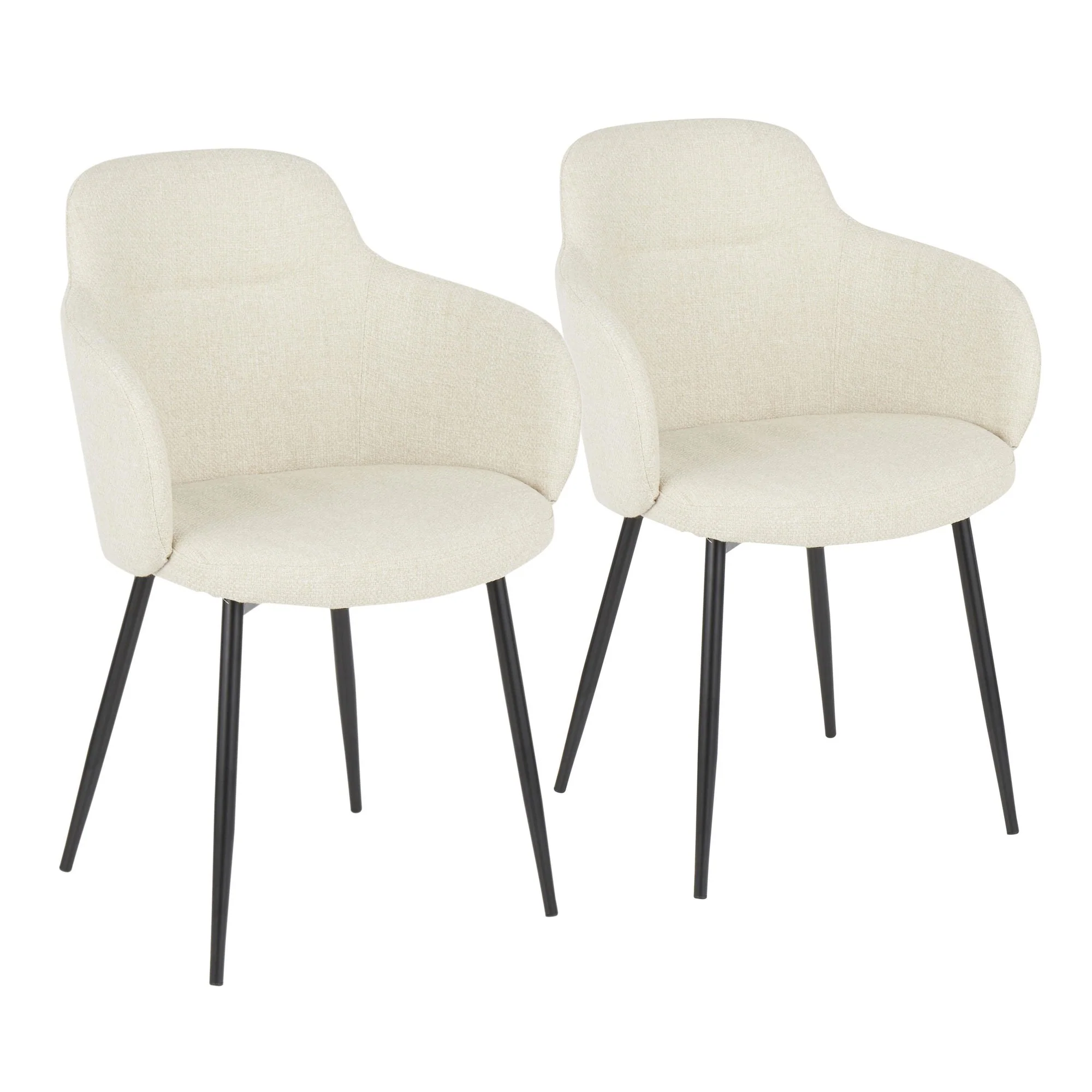 Boyne Chair - Set of 2 By LumiSource - CH-BOYNEFB2 BKCR2 - Image 5