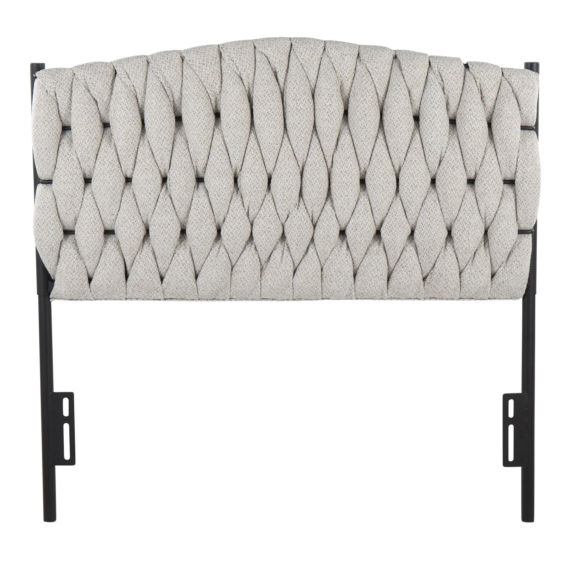 Braided Matisse Twin Headboard Cream By LumiSource - Image 4