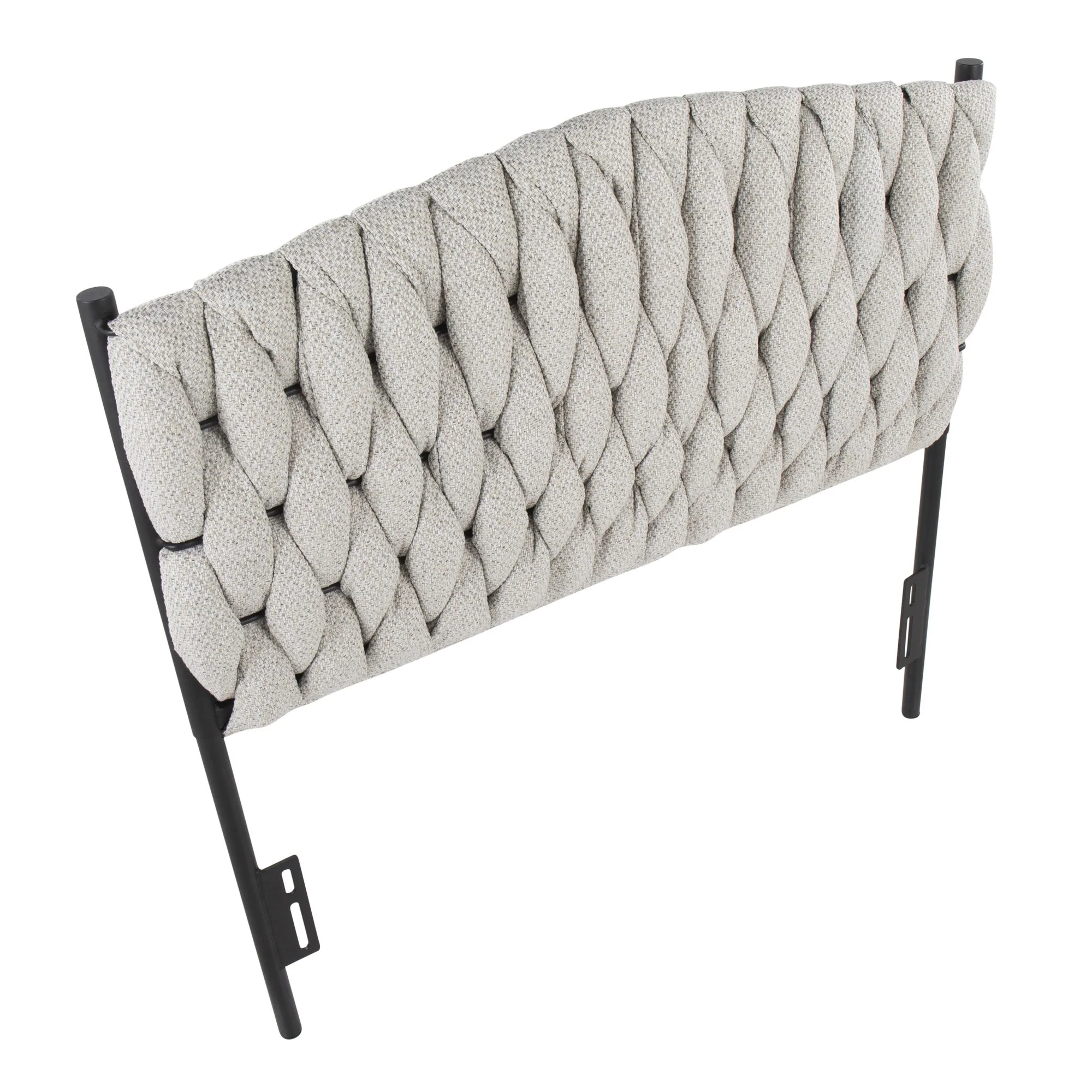Braided Matisse Twin Headboard Cream By LumiSource - Image 5