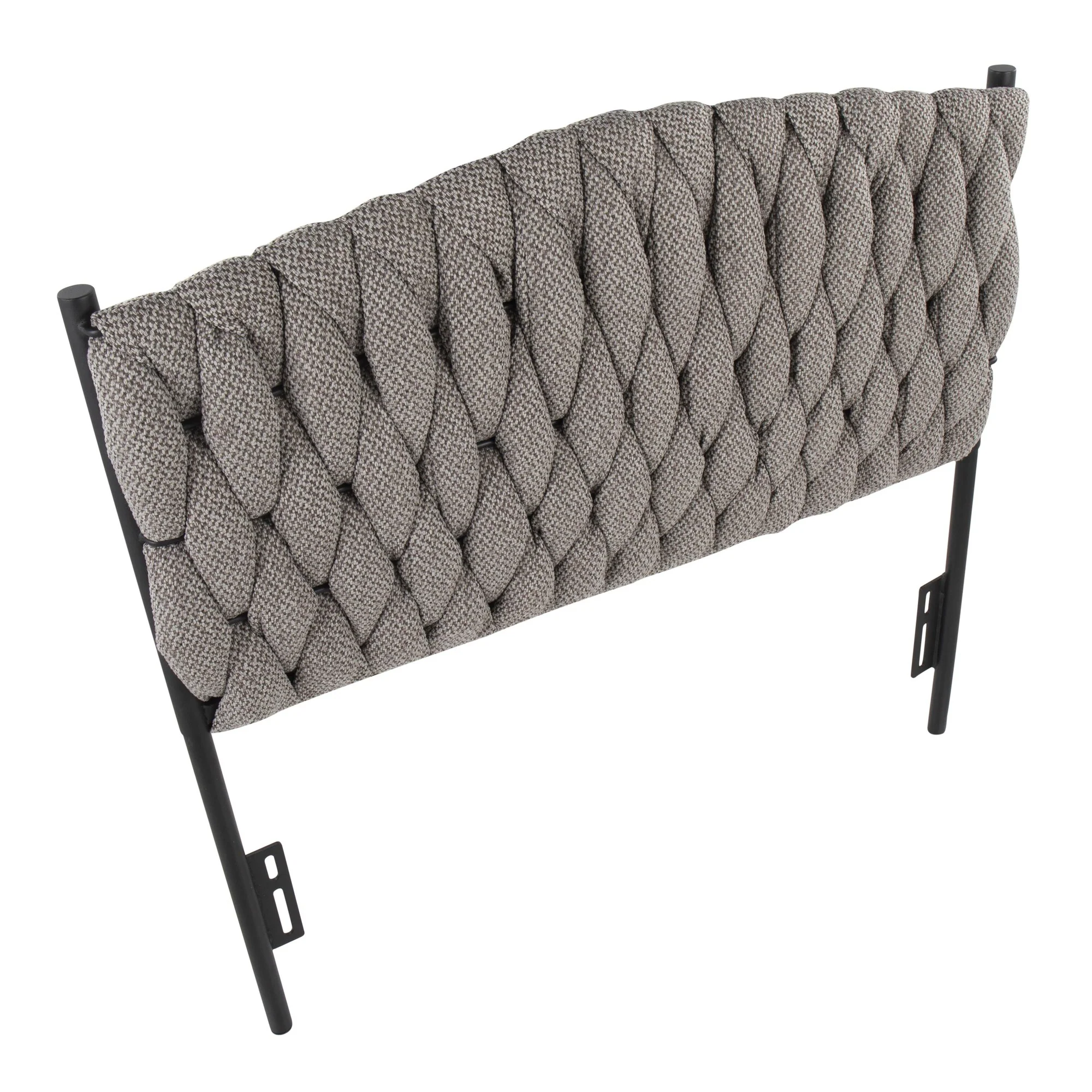 Braided Matisse Twin Headboard Gray By LumiSource - Image 5