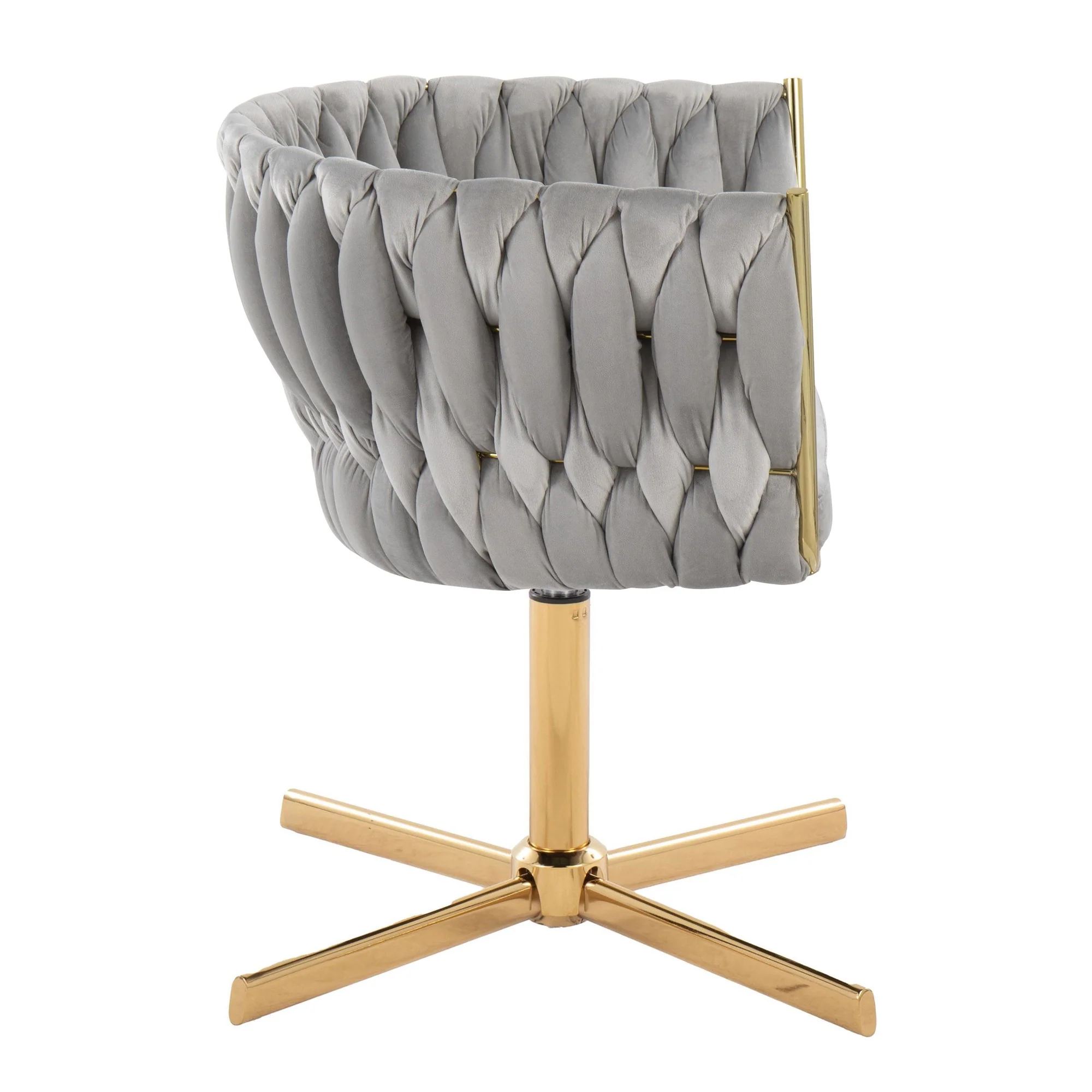 Braided Renee Swivel Accent Chair Green By LumiSource - Image 11