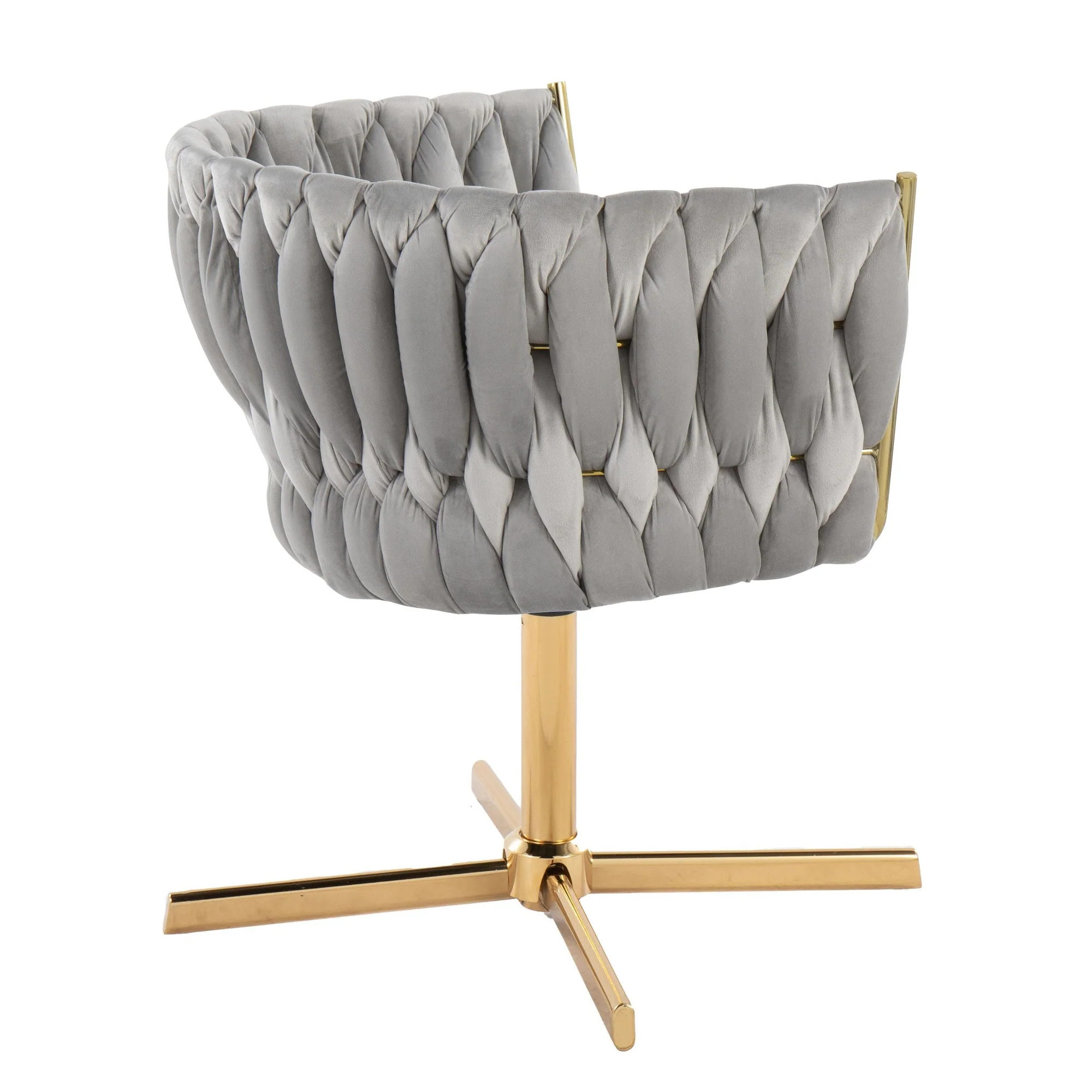 Braided Renee Swivel Accent Chair Green By LumiSource - Image 12