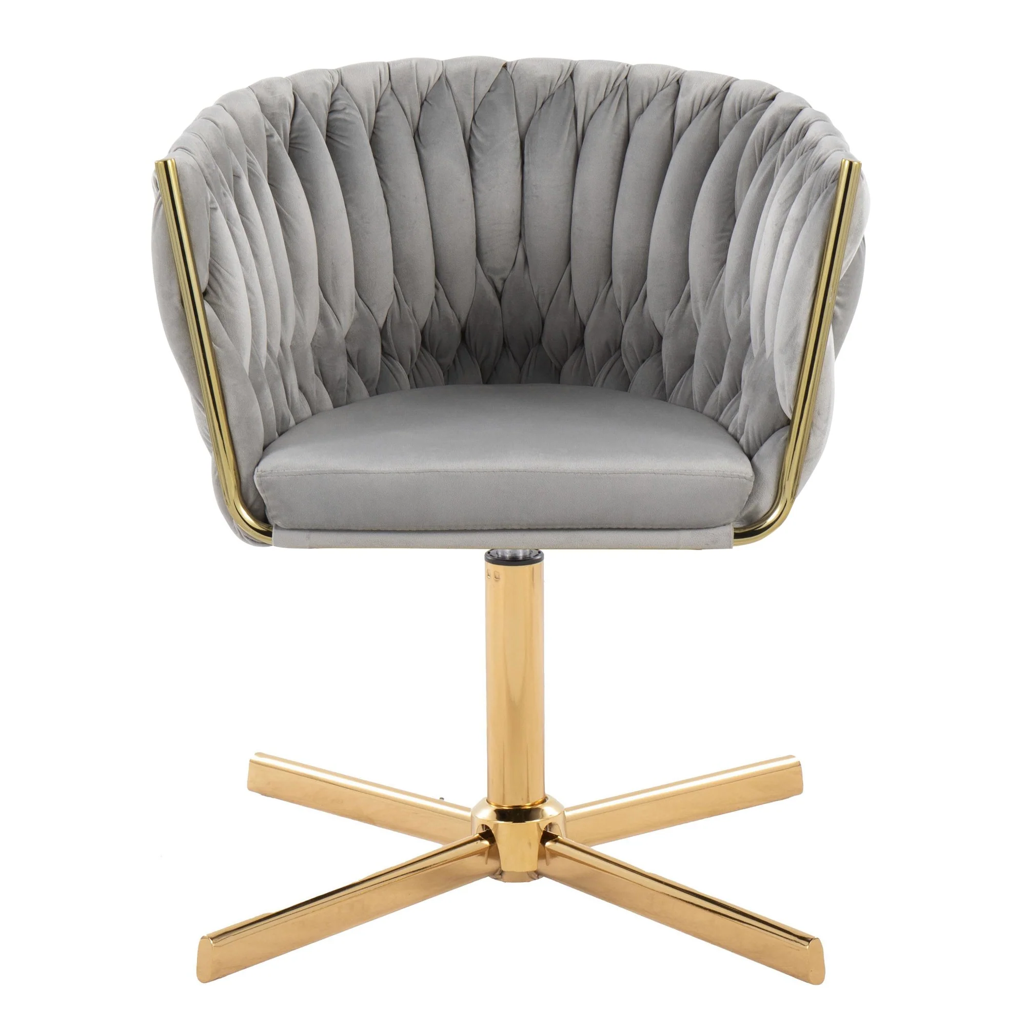 Braided Renee Swivel Accent Chair Green By LumiSource - Image 14