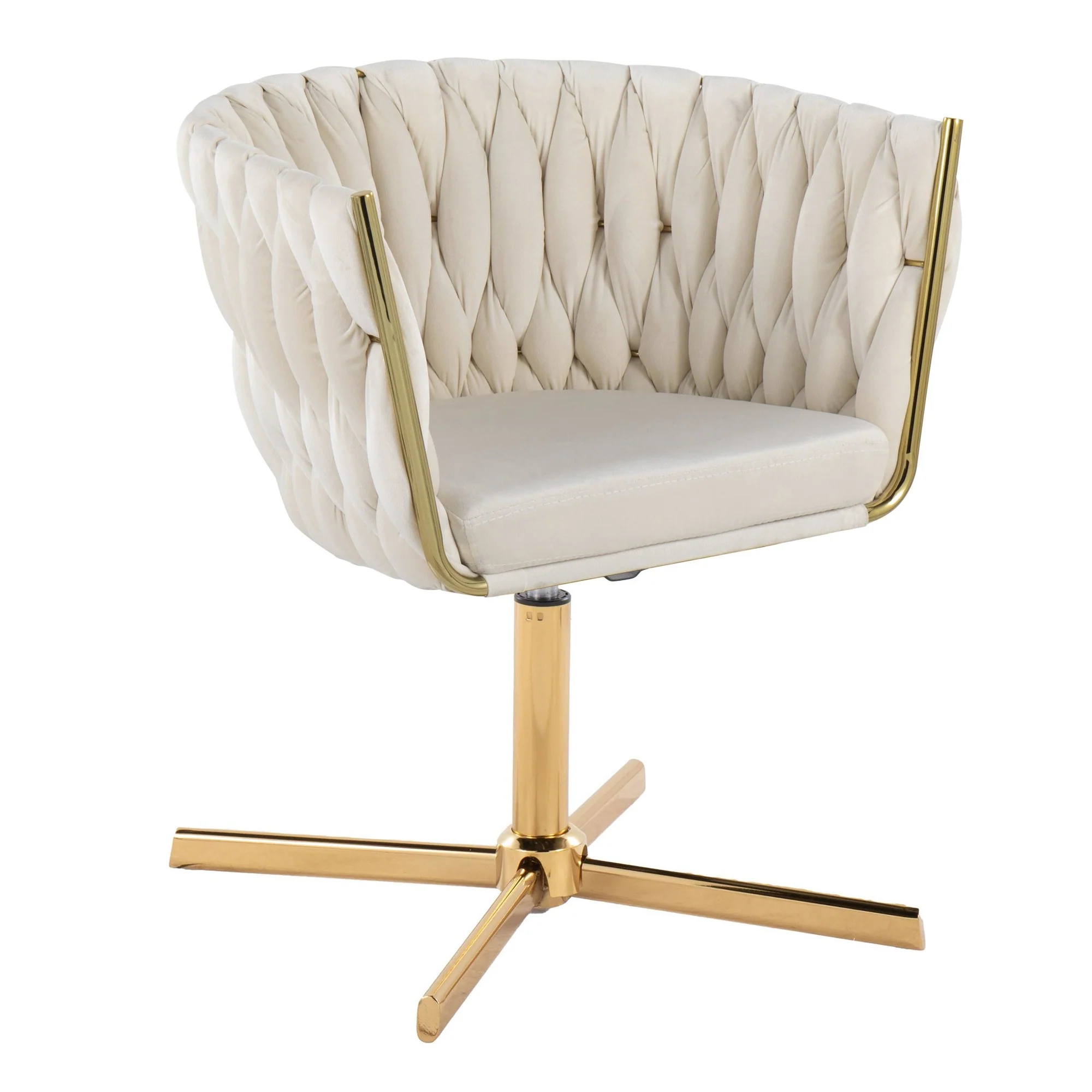 Braided Renee Swivel Accent Chair Green By LumiSource - Image 17