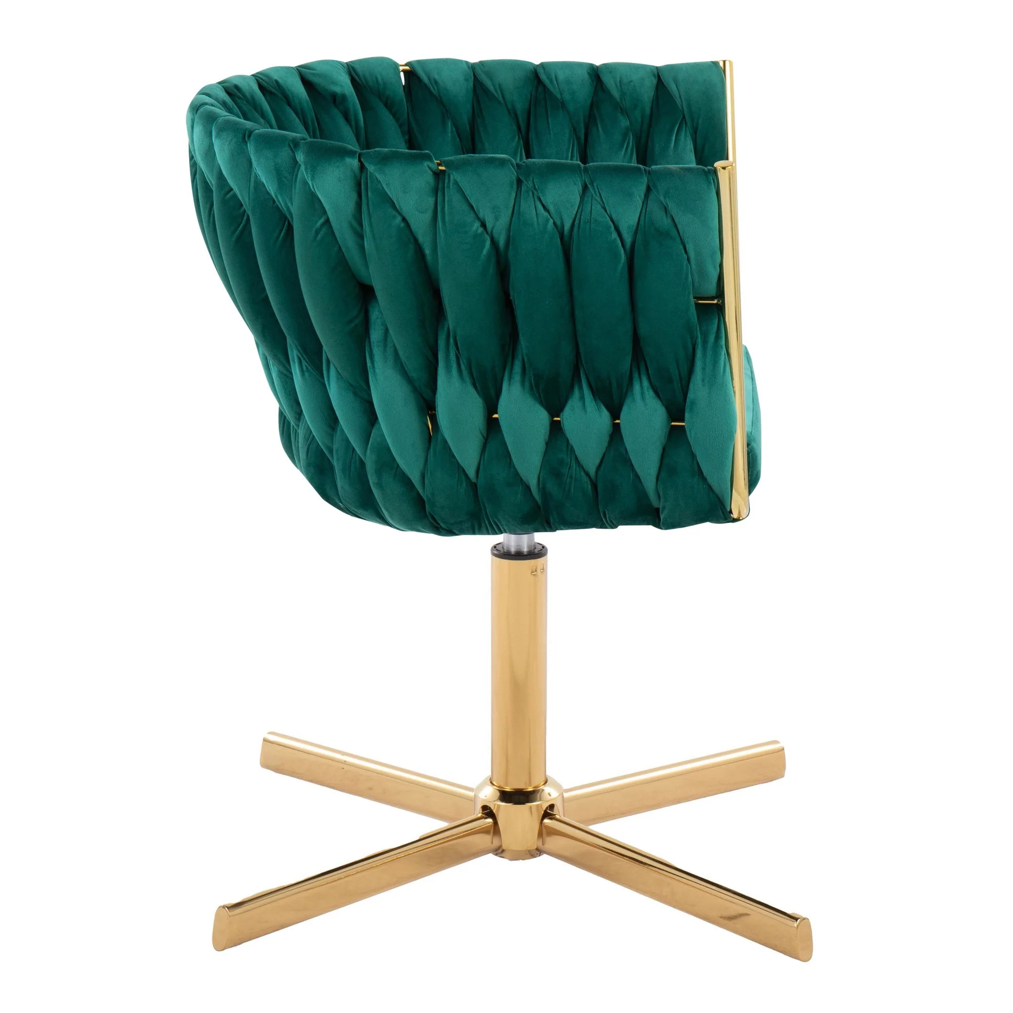 Braided Renee Swivel Accent Chair Green By LumiSource - Image 4