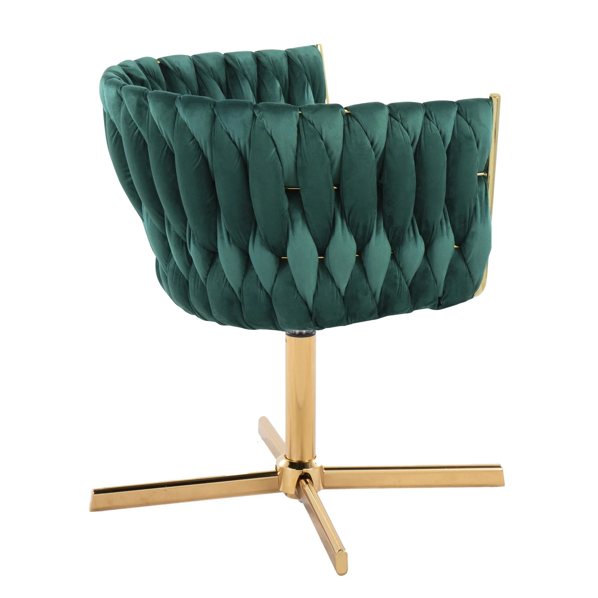 Braided Renee Swivel Accent Chair Green By LumiSource - Image 5