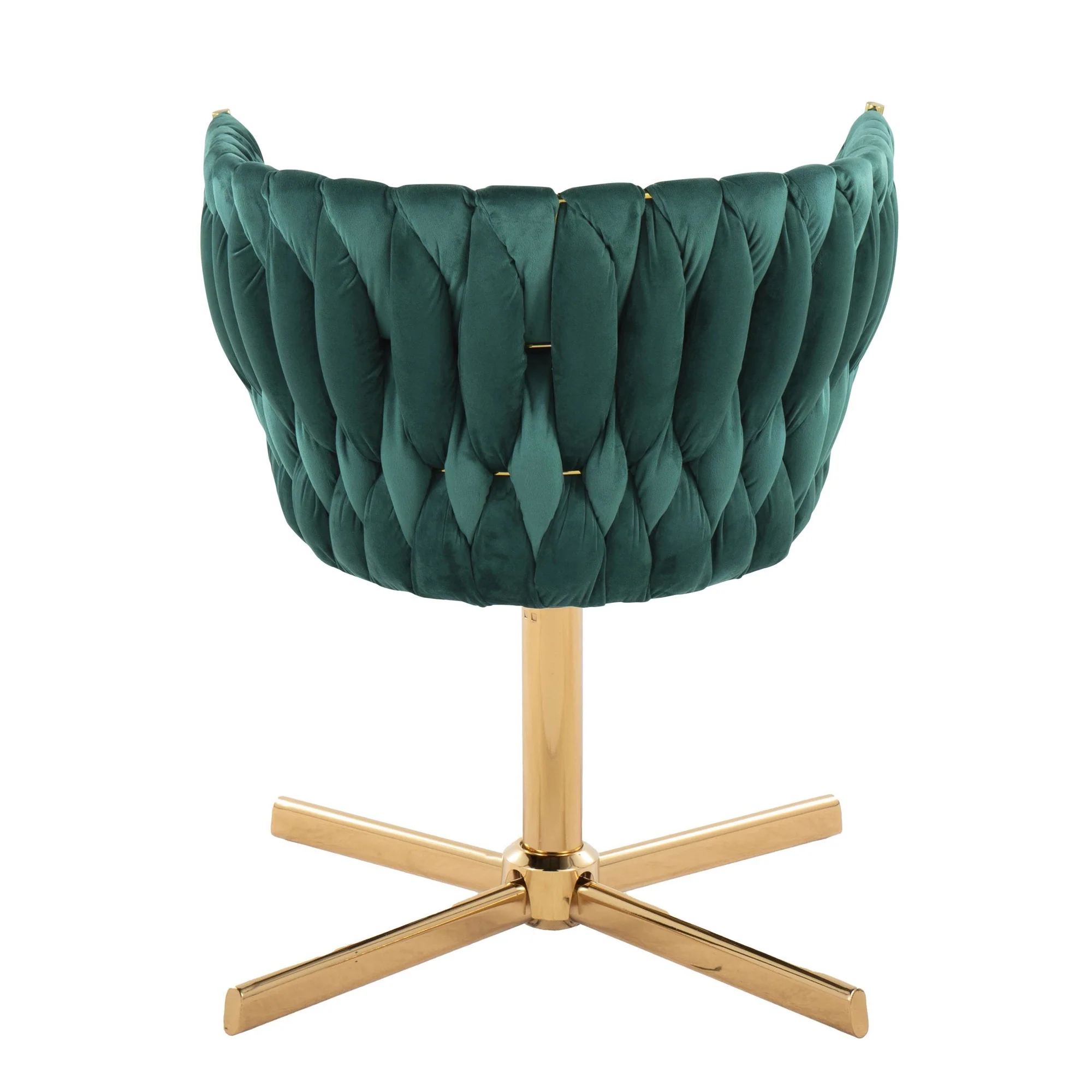 Braided Renee Swivel Accent Chair Green By LumiSource - Image 6