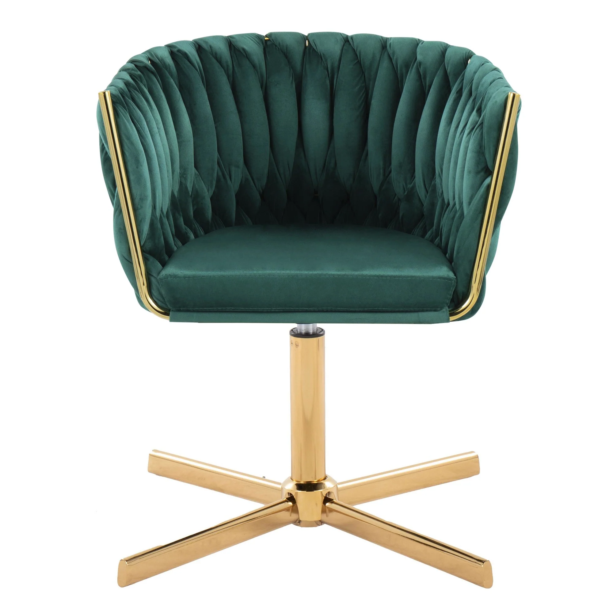 Braided Renee Swivel Accent Chair Green By LumiSource - Image 7
